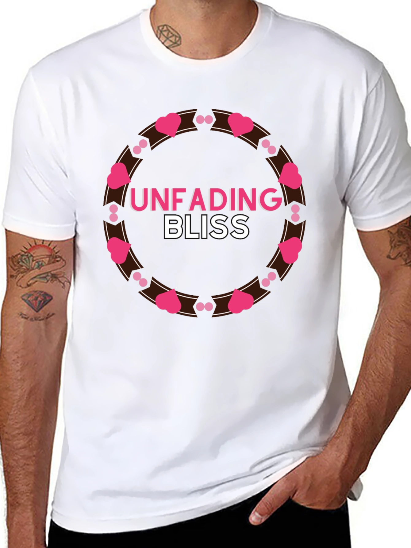 Unfading Bliss Graphic Black Tee