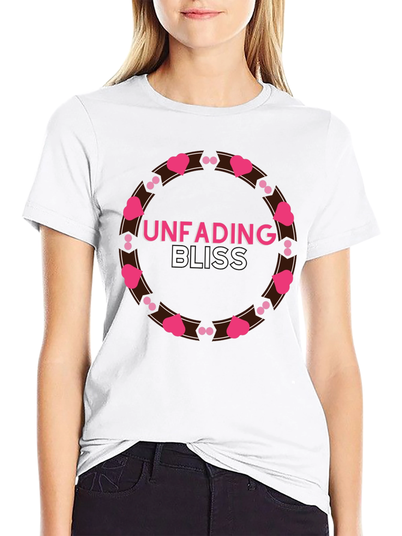 Unfading Bliss Graphic Black Tee