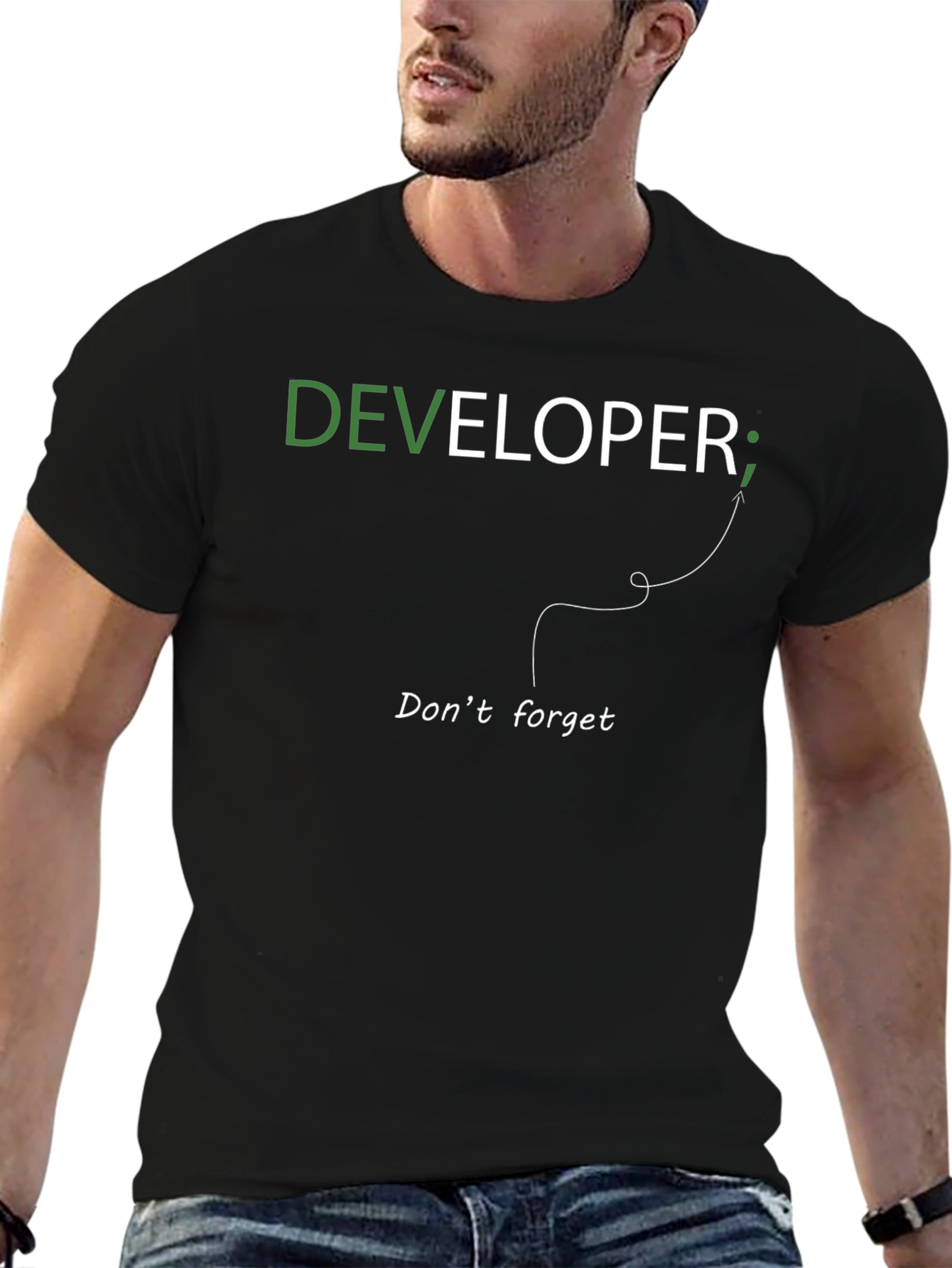 Developer T-Shirt: Dont Forget the Semicolon!