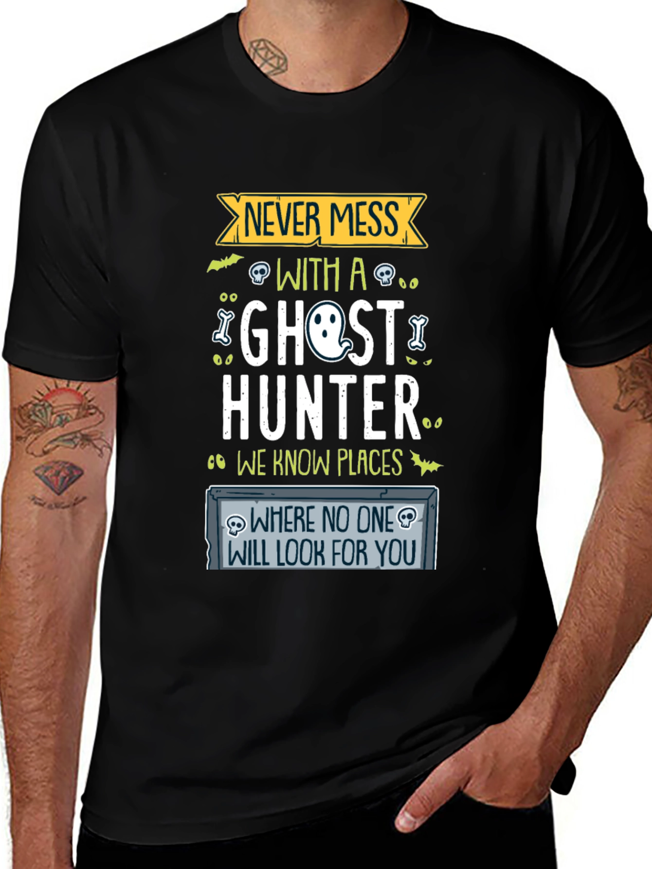 Never Mess With a Ghost Hunter Graphic Tee