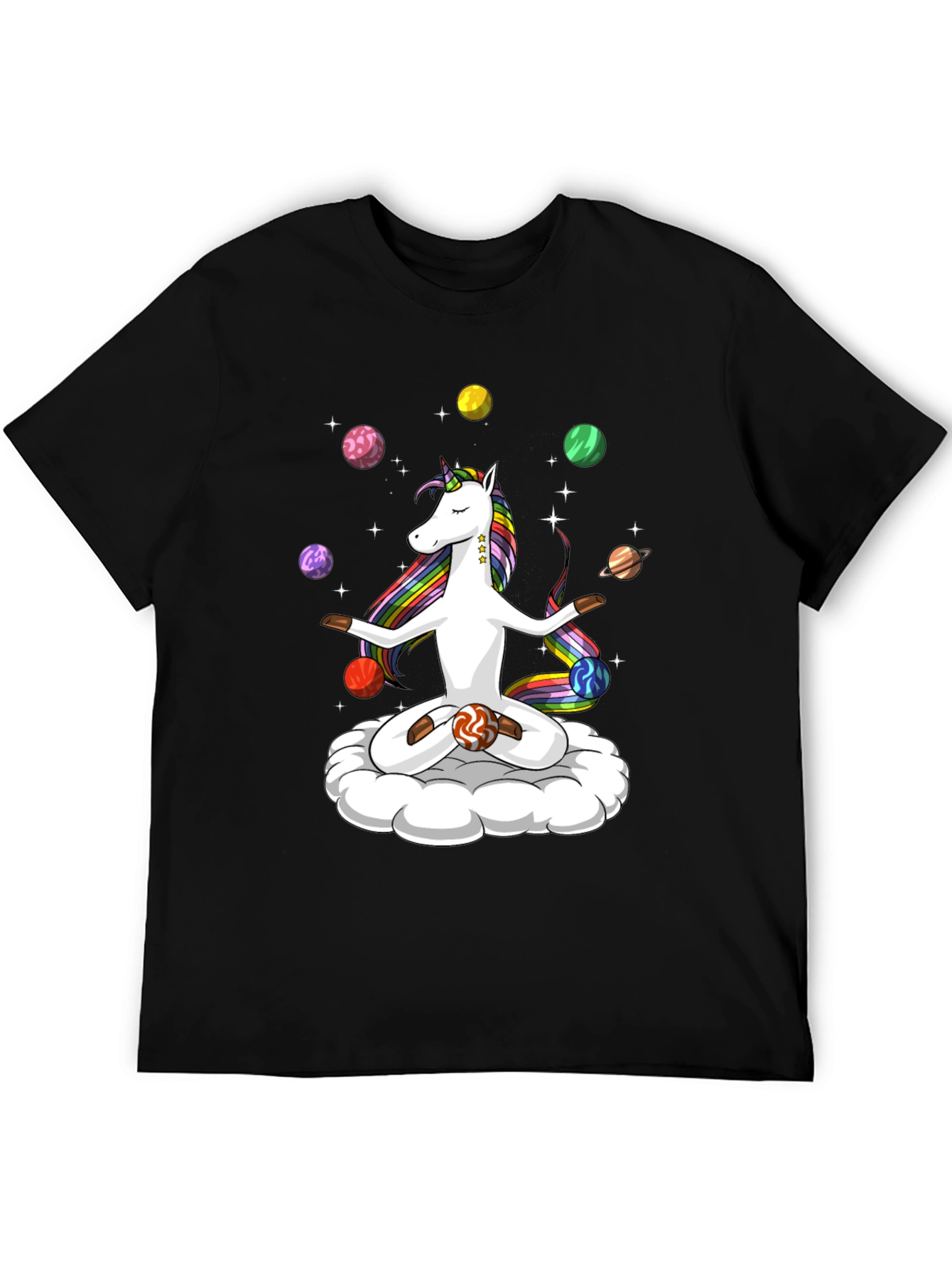 Unicorn Yoga Planet Juggling T-Shirt