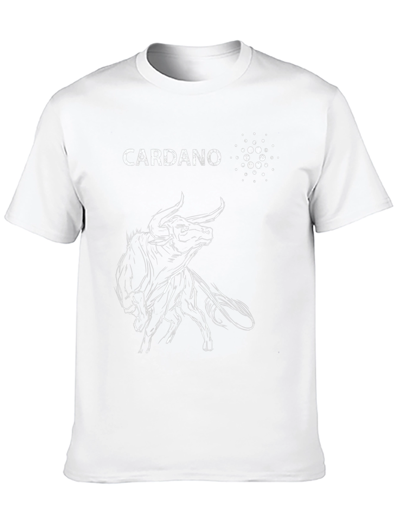 Cardano Bull Black T-Shirt - Crypto Enthusiast Apparel