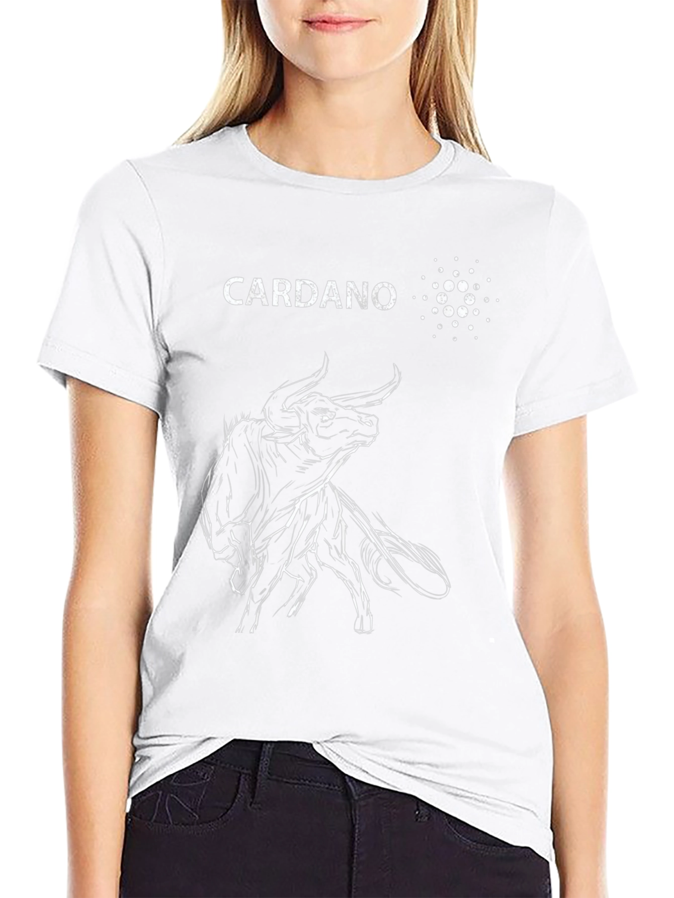 Cardano Bull Black T-Shirt - Crypto Enthusiast Apparel