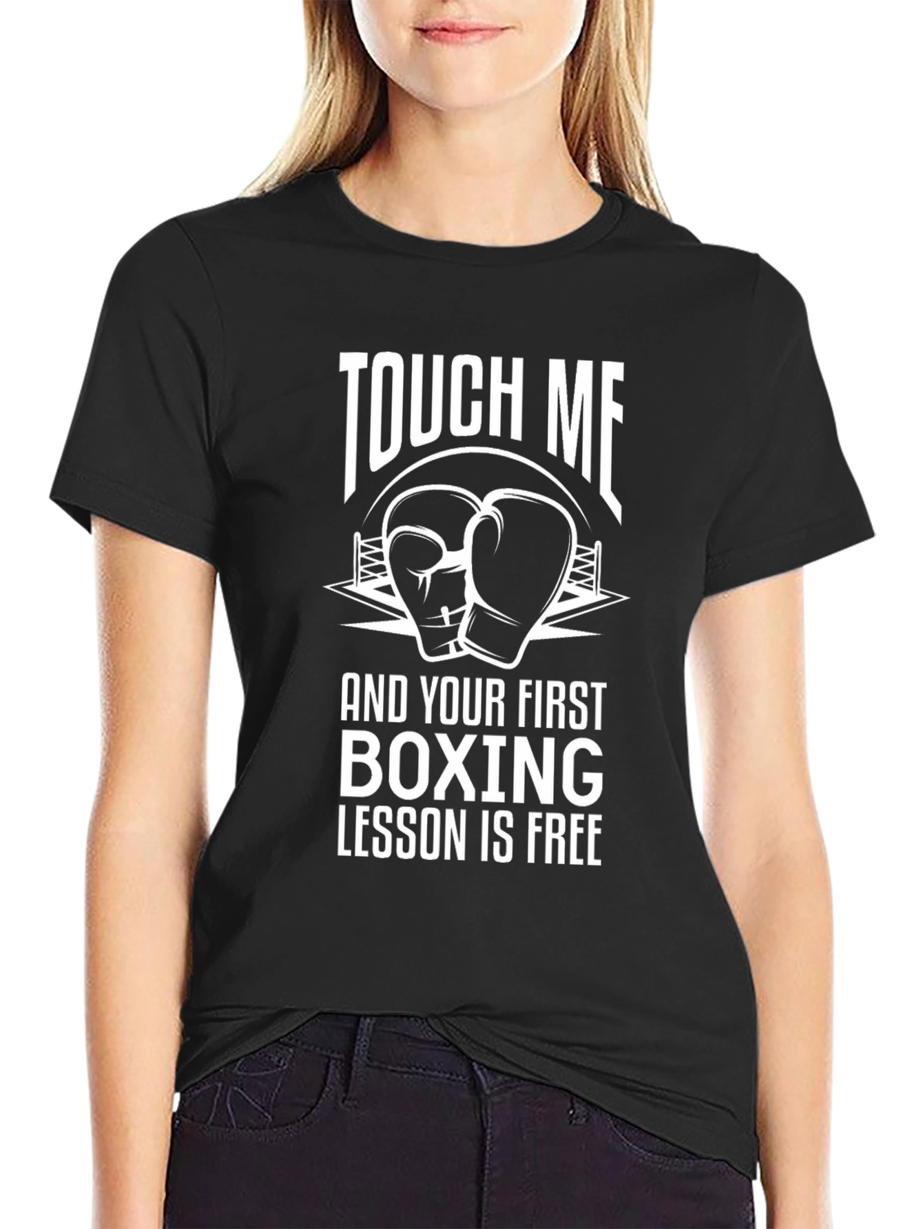Touch Me Boxing Lesson Free T-Shirt