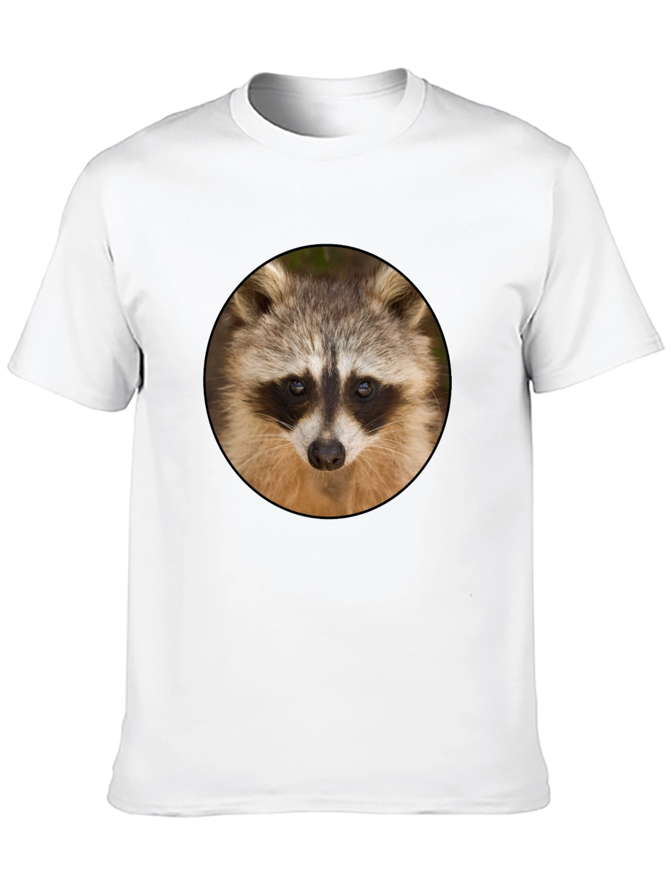 Raccoon Graphic Print Crew Neck T-Shirt