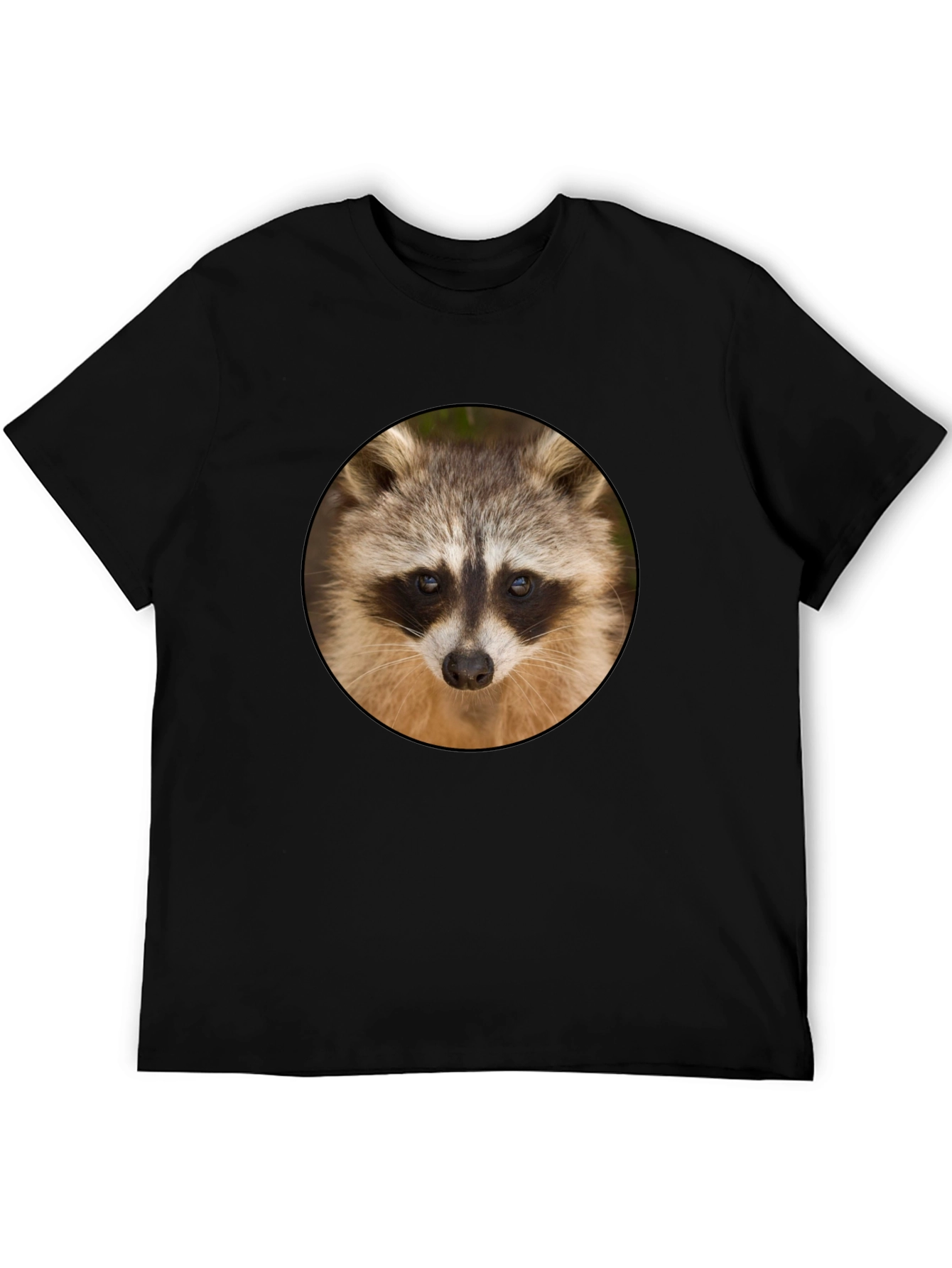 Raccoon Graphic Print Crew Neck T-Shirt