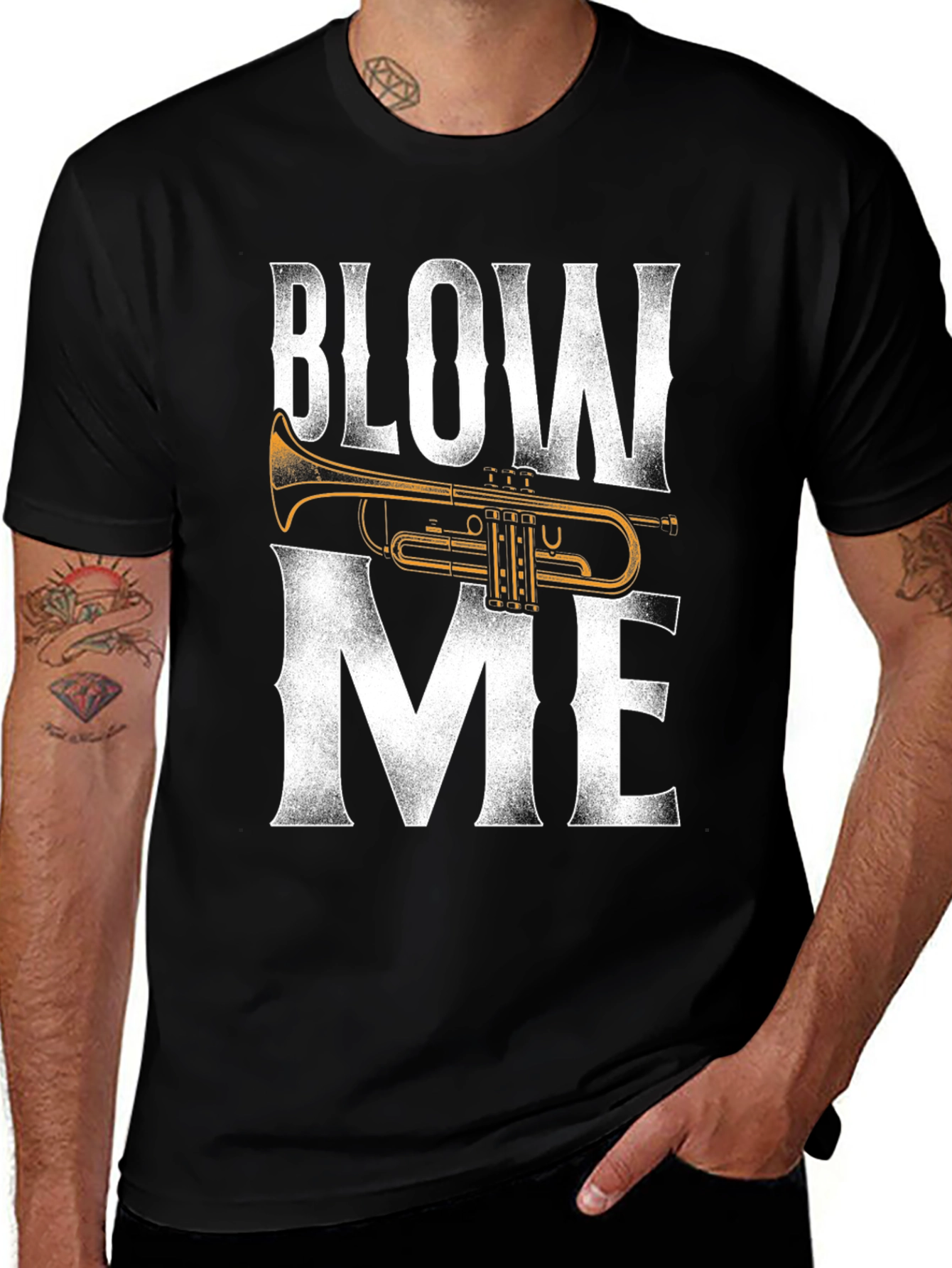 Blow Me Trumpet T-Shirt - Funny Music Tee