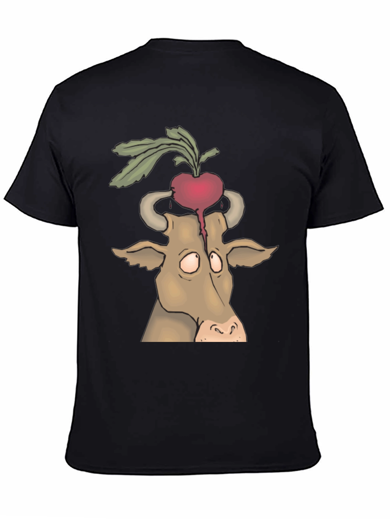 Beet Head Cow Graphic Tee - Unique Animal T-Shirt