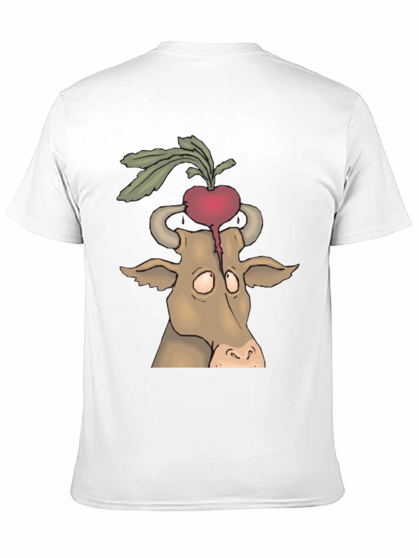 Beet Head Cow Graphic Tee - Unique Animal T-Shirt