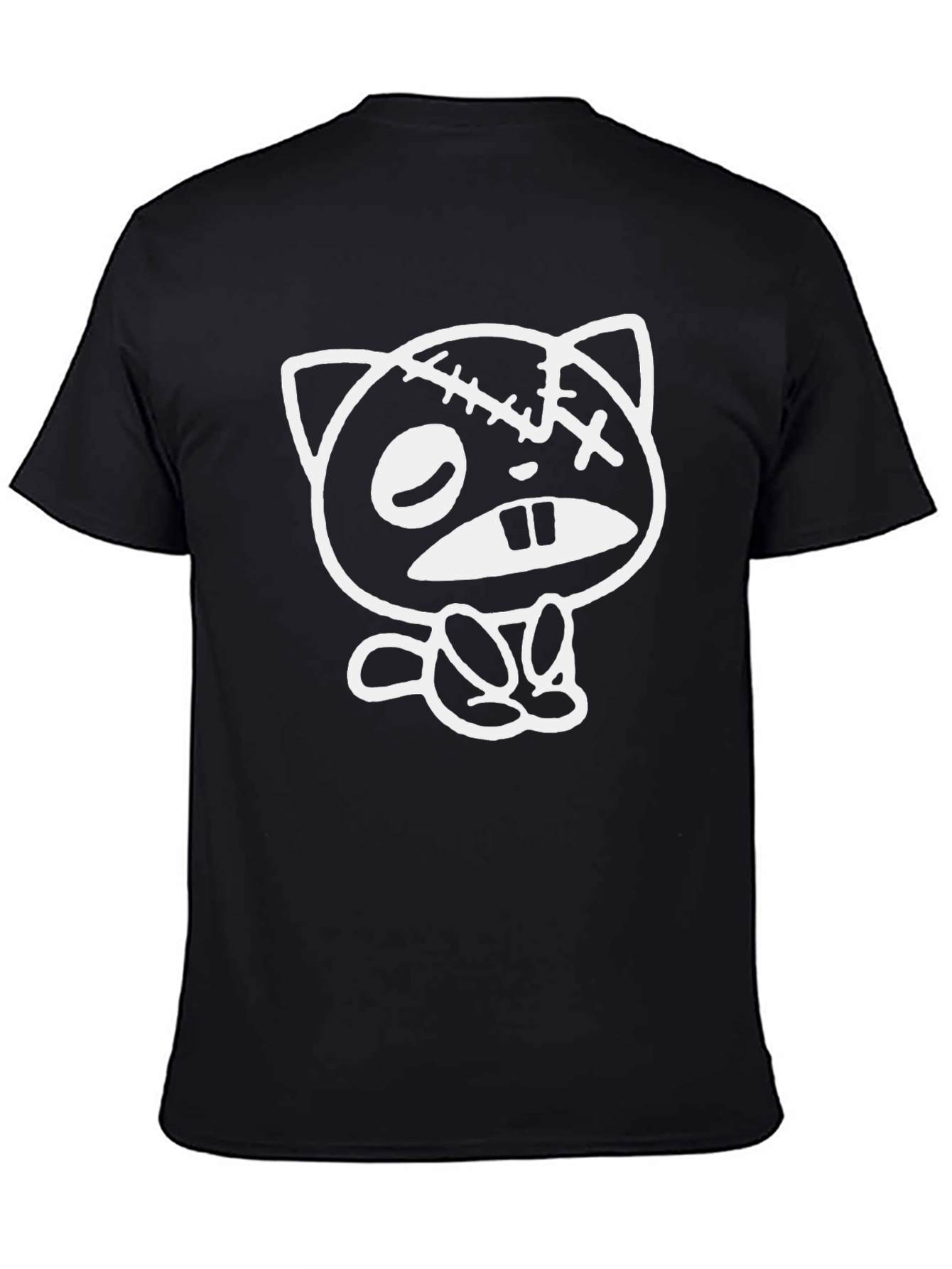 Cartoon Graphic Print T-Shirt - Black