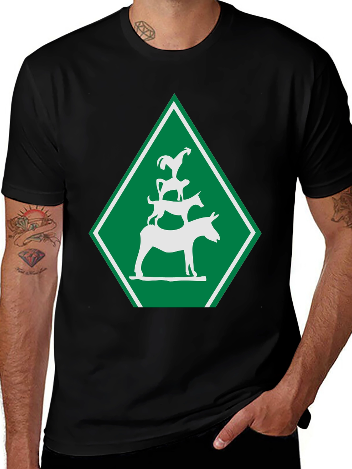 Animal Stack T-Shirt - Funky Graphic Tee