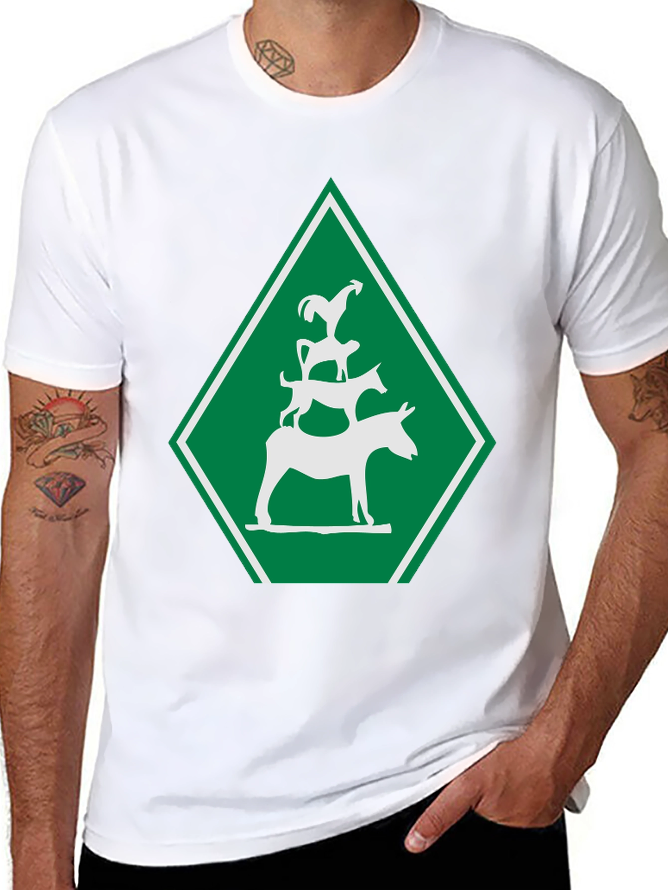 Animal Stack T-Shirt - Funky Graphic Tee