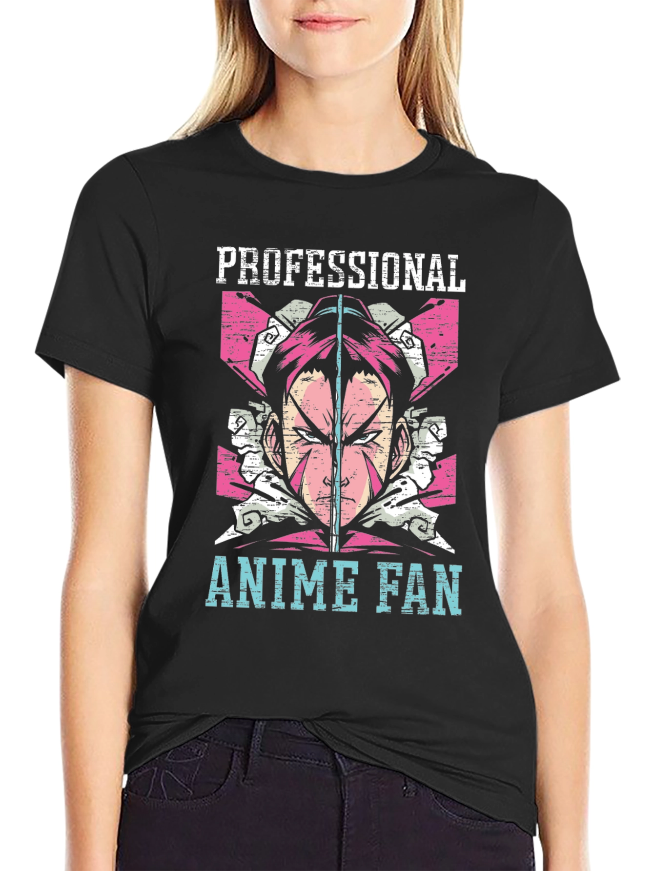 Professional Anime Fan Graphic T-Shirt