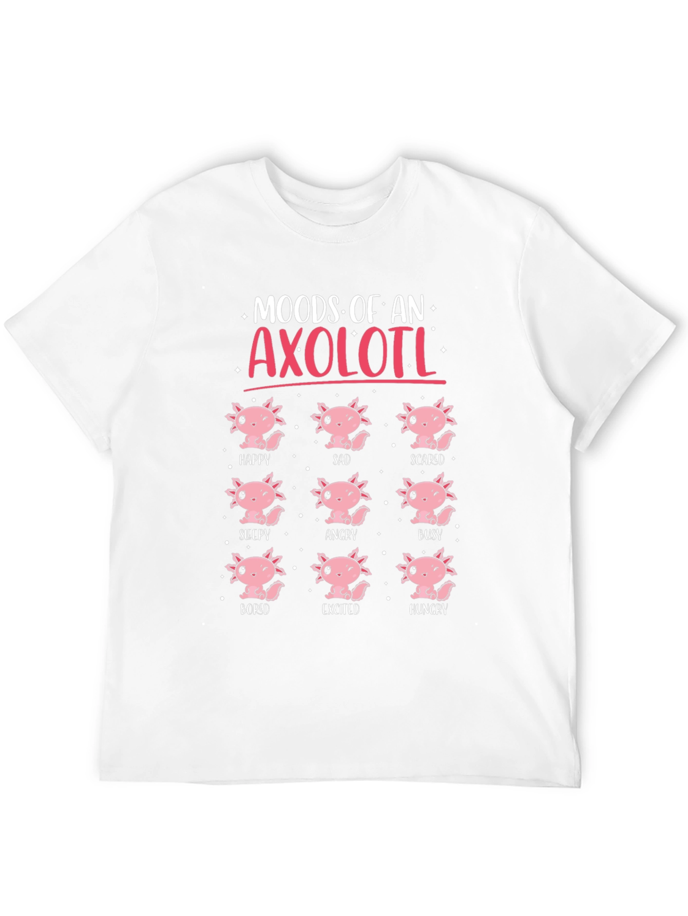Axolotl Moods T-Shirt Cute Amphibian Tee