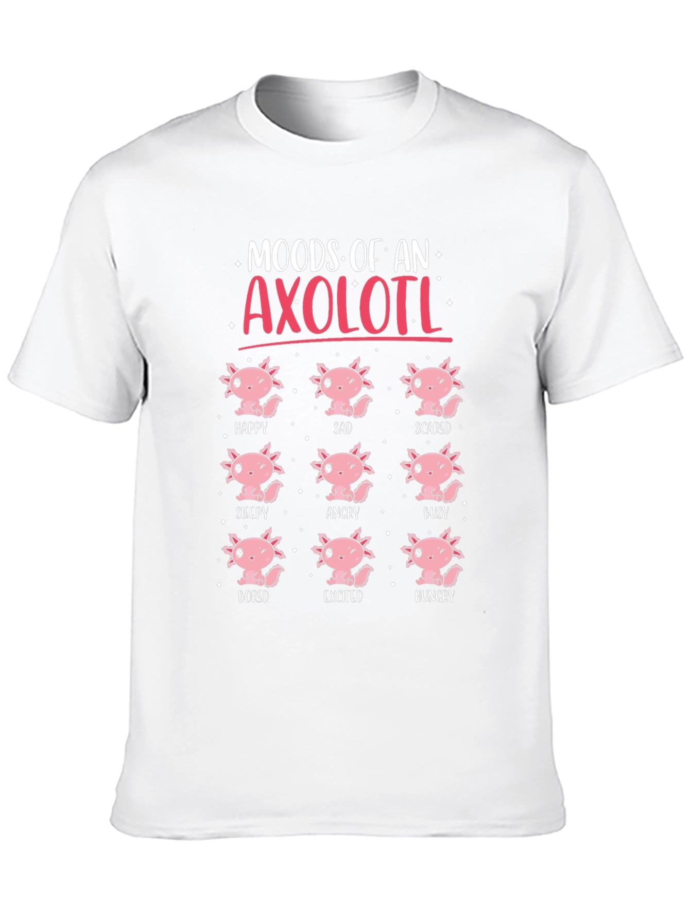 Axolotl Moods T-Shirt Cute Amphibian Tee