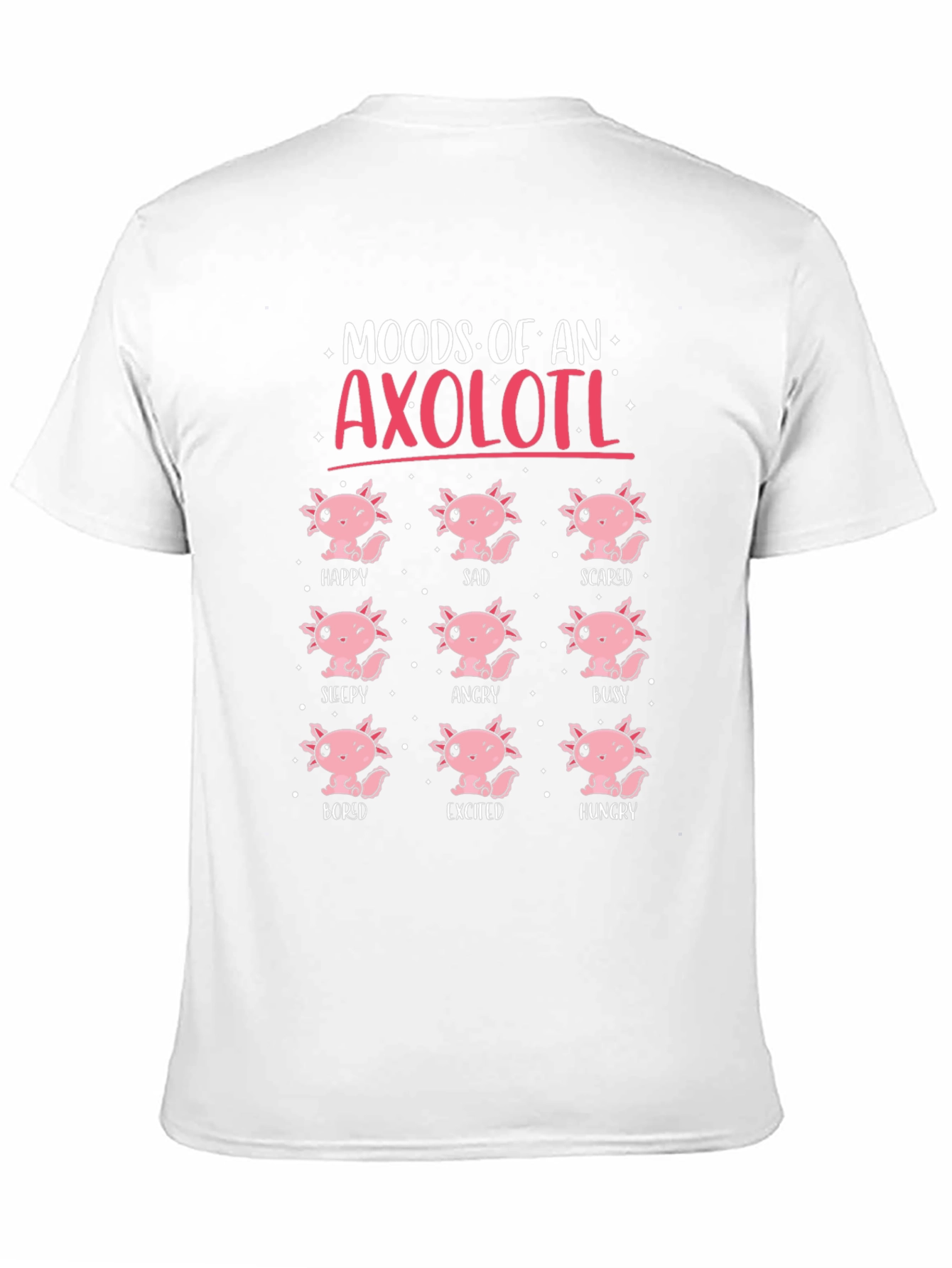 Axolotl Moods T-Shirt Cute Amphibian Tee