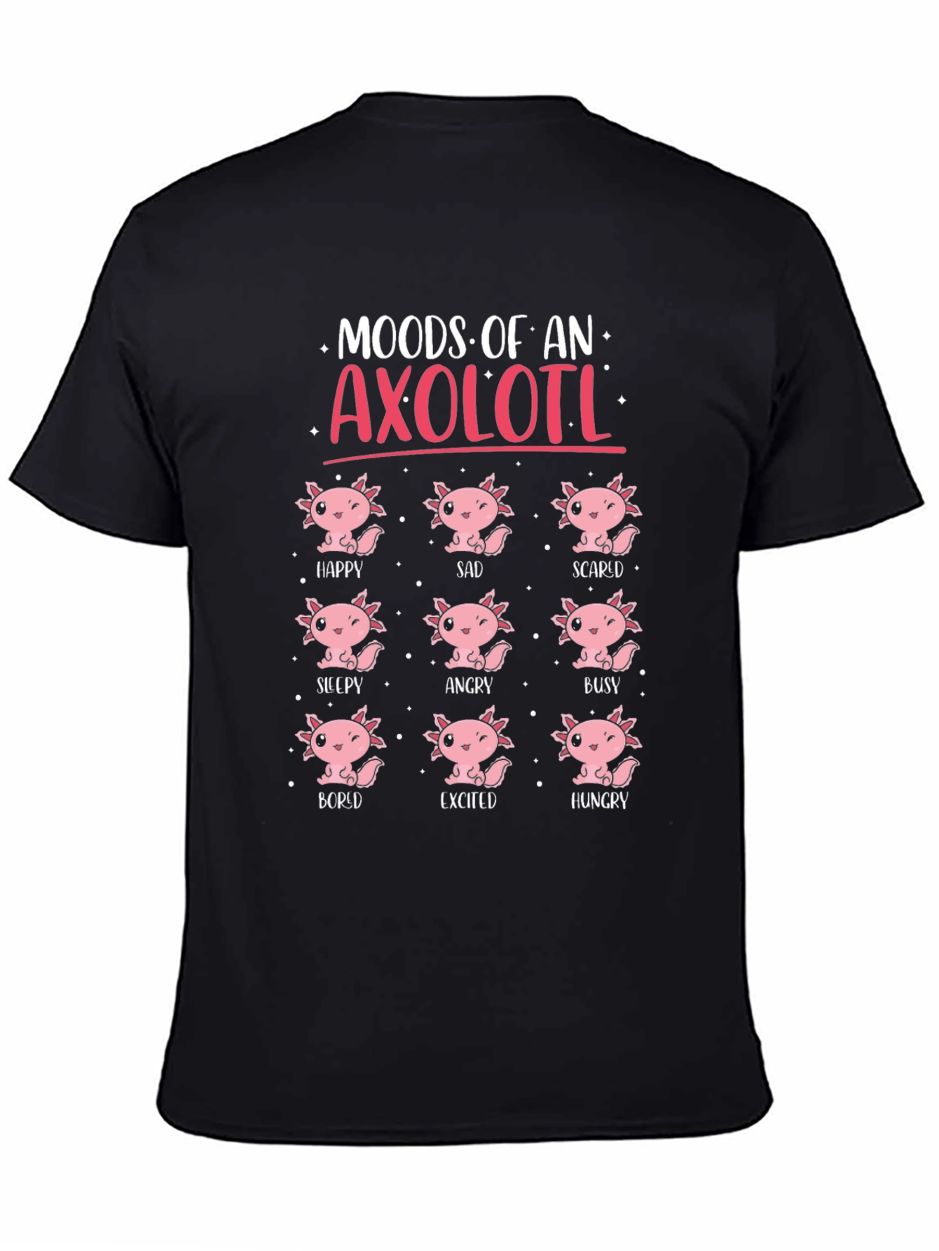 Axolotl Moods T-Shirt Cute Amphibian Tee
