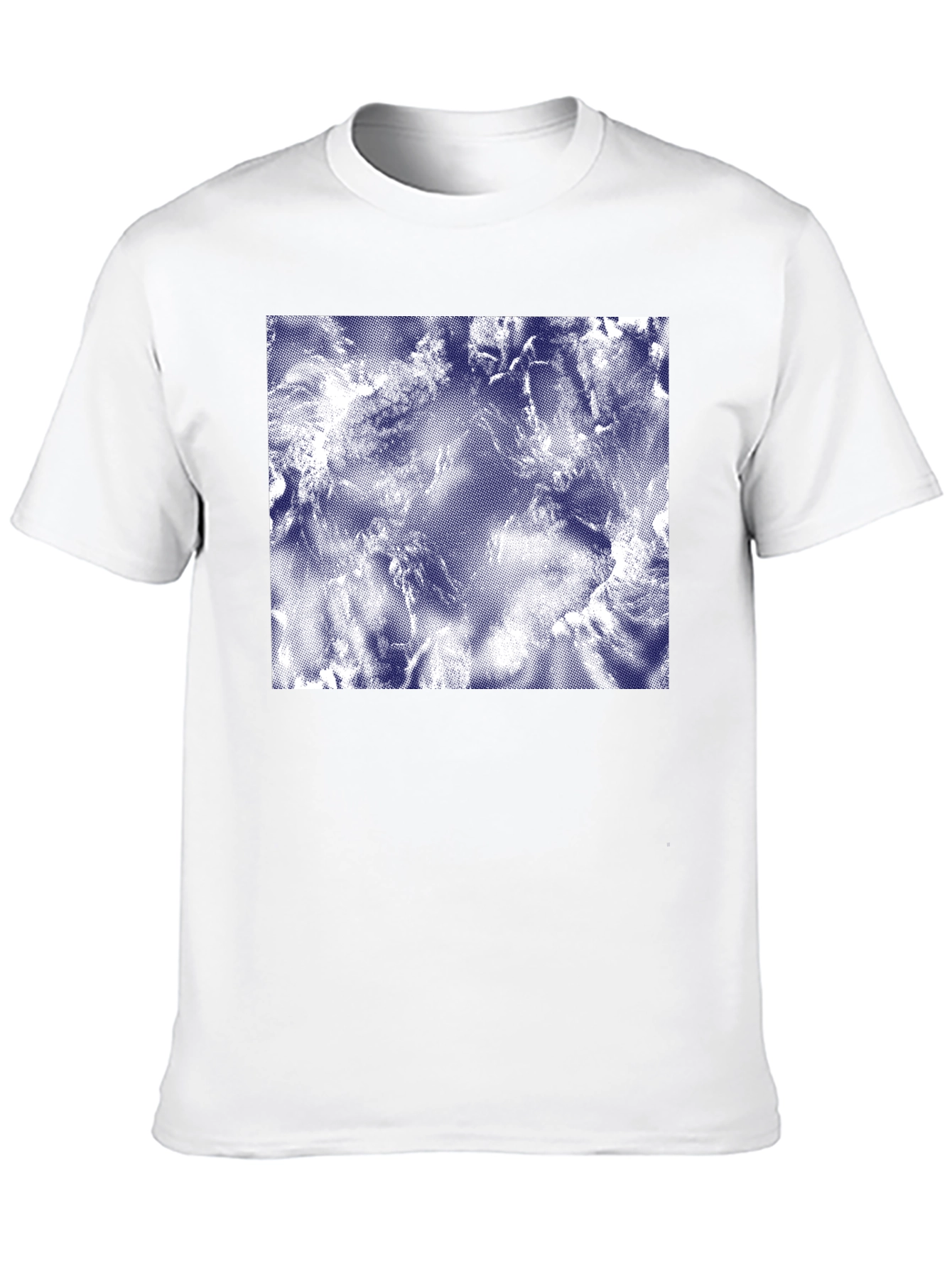 Abstract Cloudscape Print Black T-Shirt