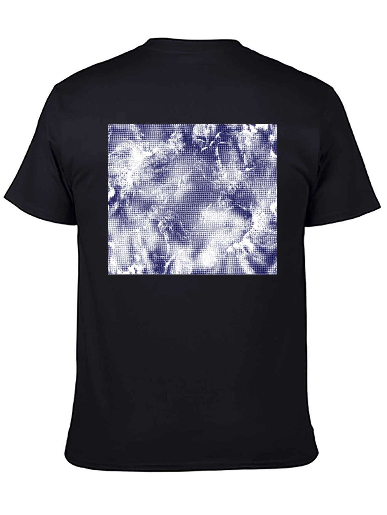 Abstract Cloudscape Print Black T-Shirt