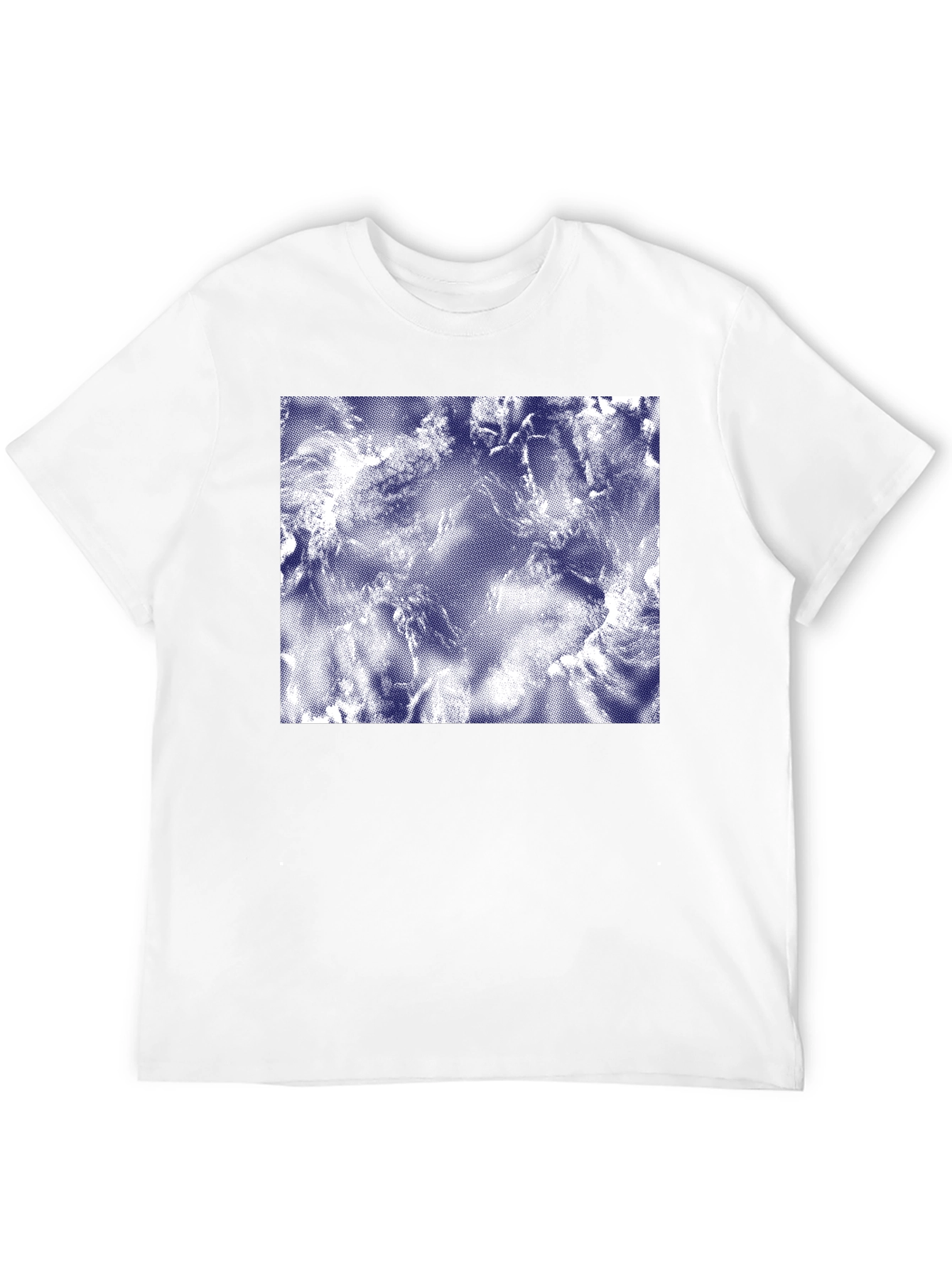 Abstract Cloudscape Print Black T-Shirt