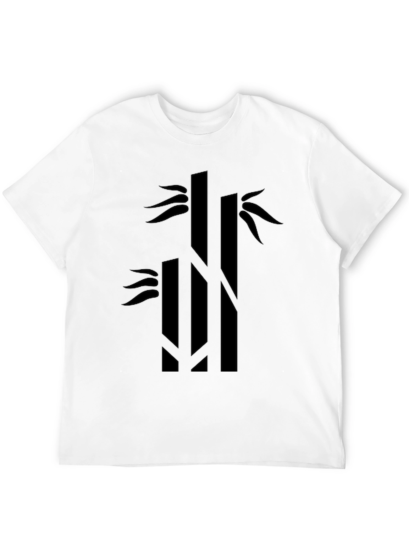 Mens Black Bamboo Graphic Tee - Casual Style