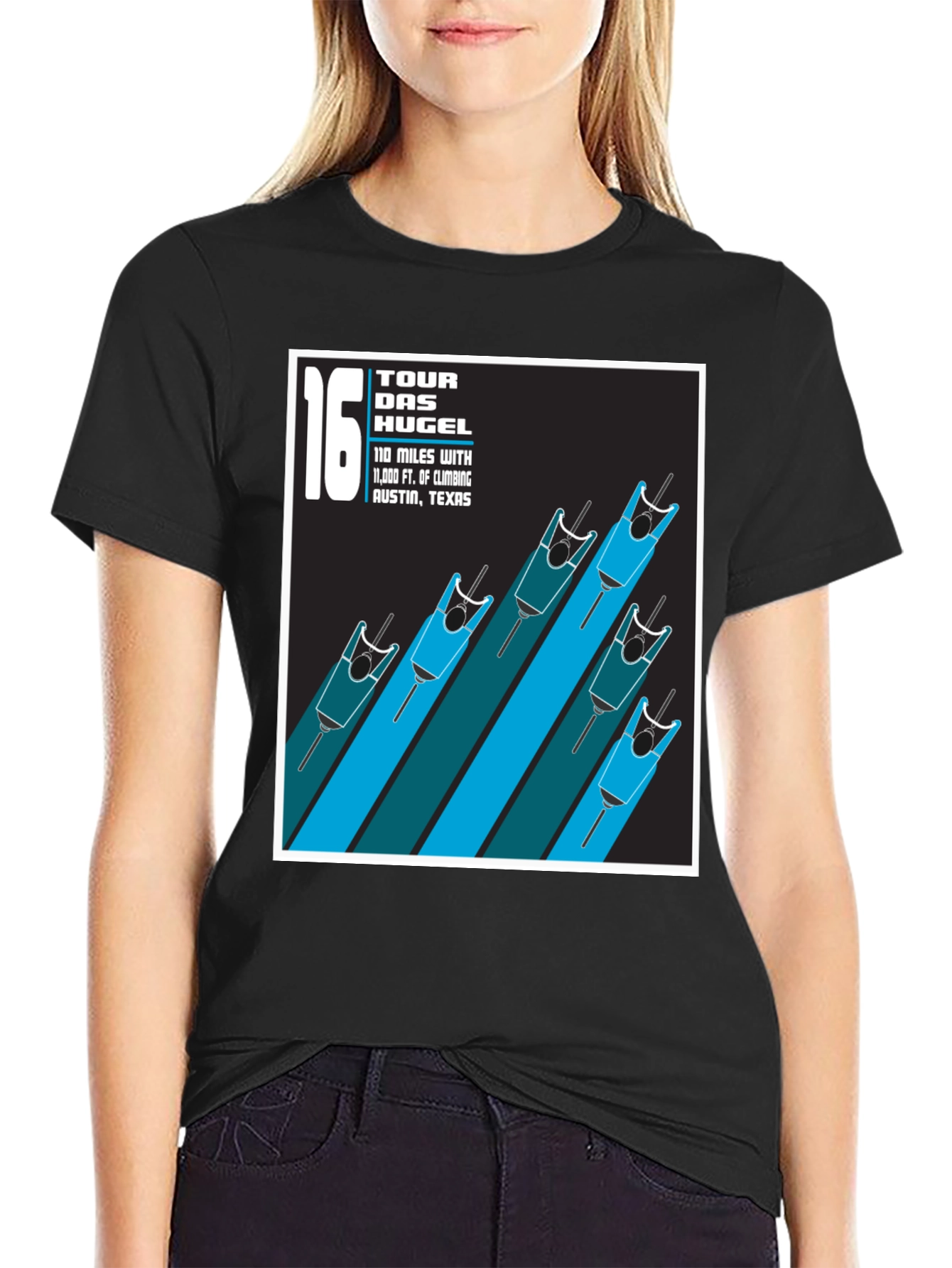 Tour Das Hugel Cycling T-Shirt - Austin Texas