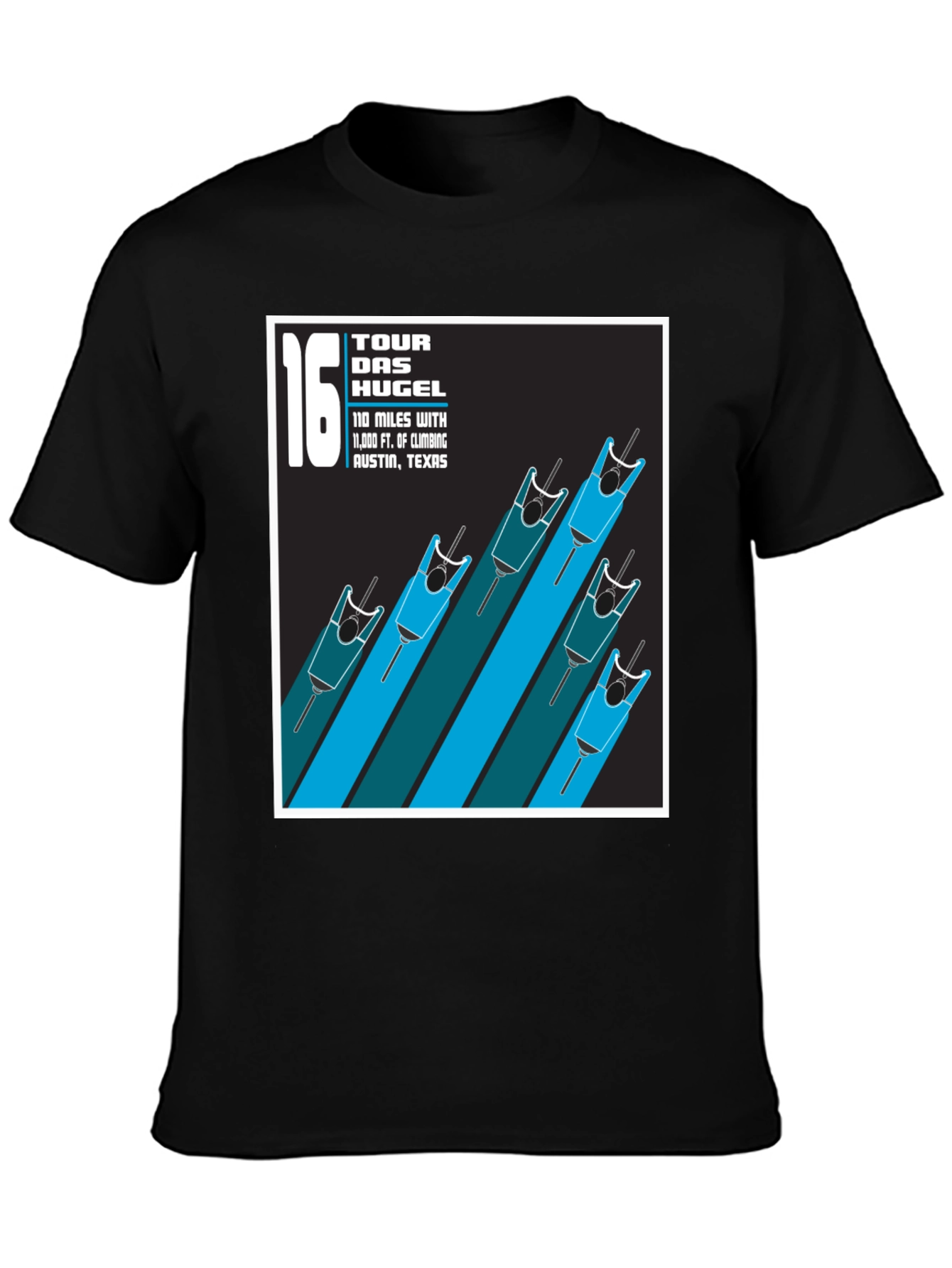 Tour Das Hugel Cycling T-Shirt - Austin Texas