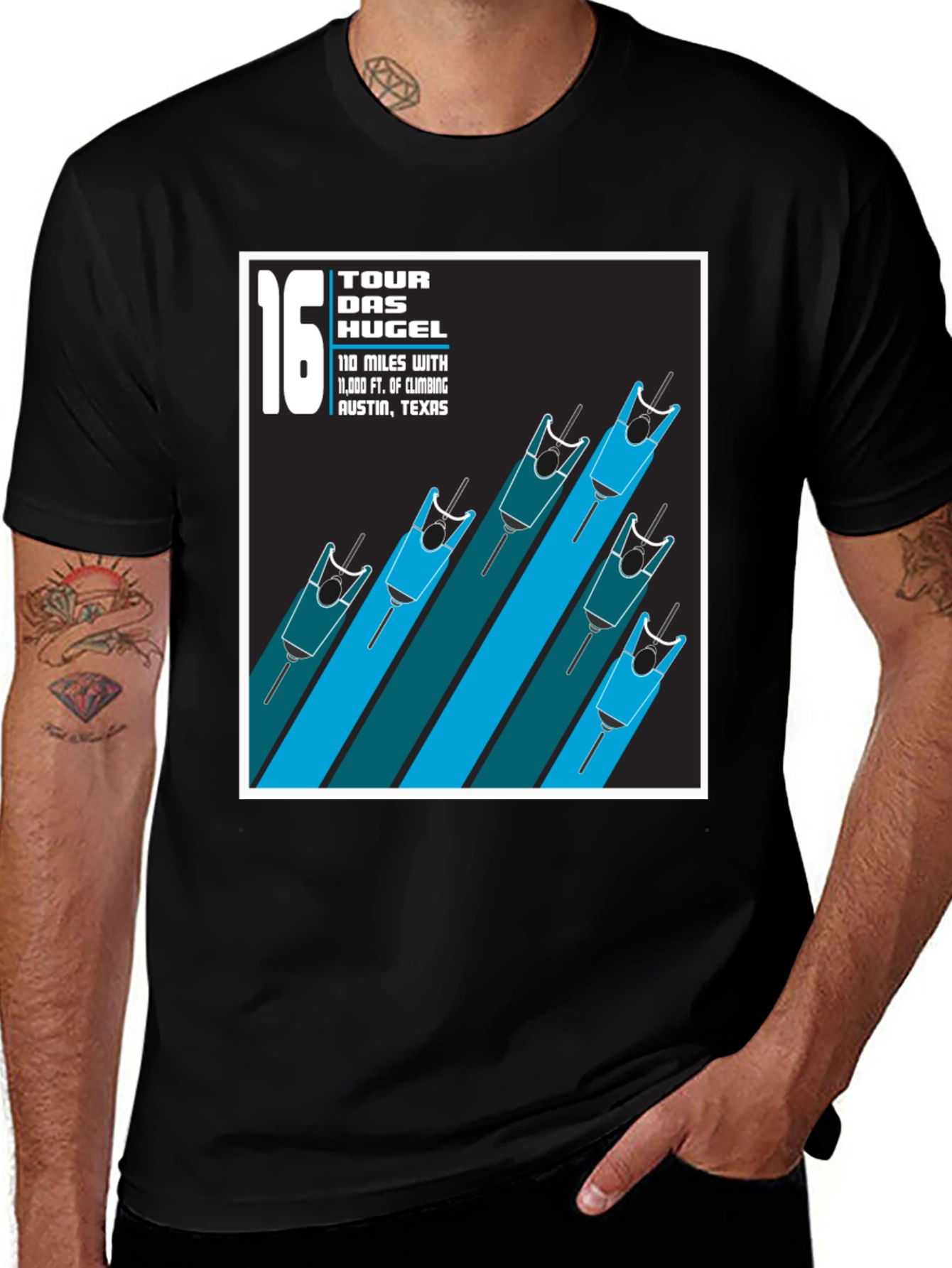 Tour Das Hugel Cycling T-Shirt - Austin Texas
