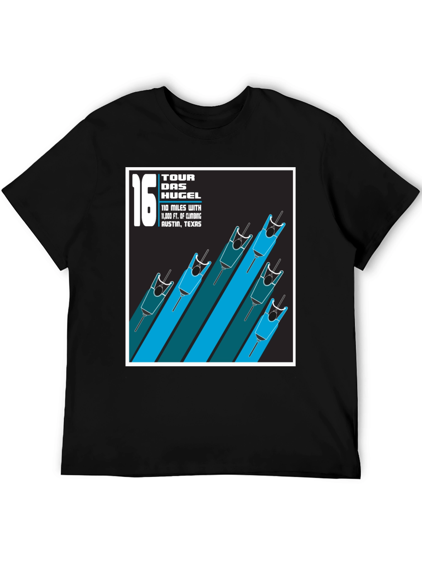Tour Das Hugel Cycling T-Shirt - Austin Texas