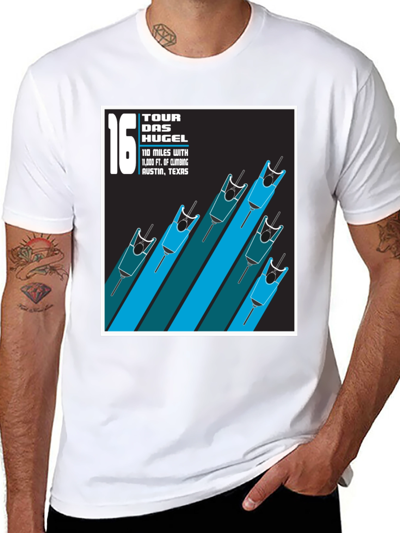 Tour Das Hugel Cycling T-Shirt - Austin Texas