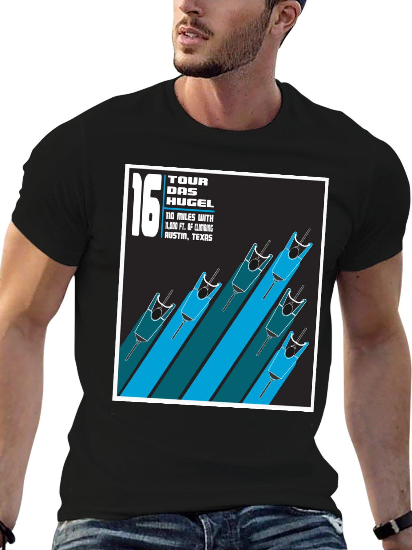 Tour Das Hugel Cycling T-Shirt - Austin Texas