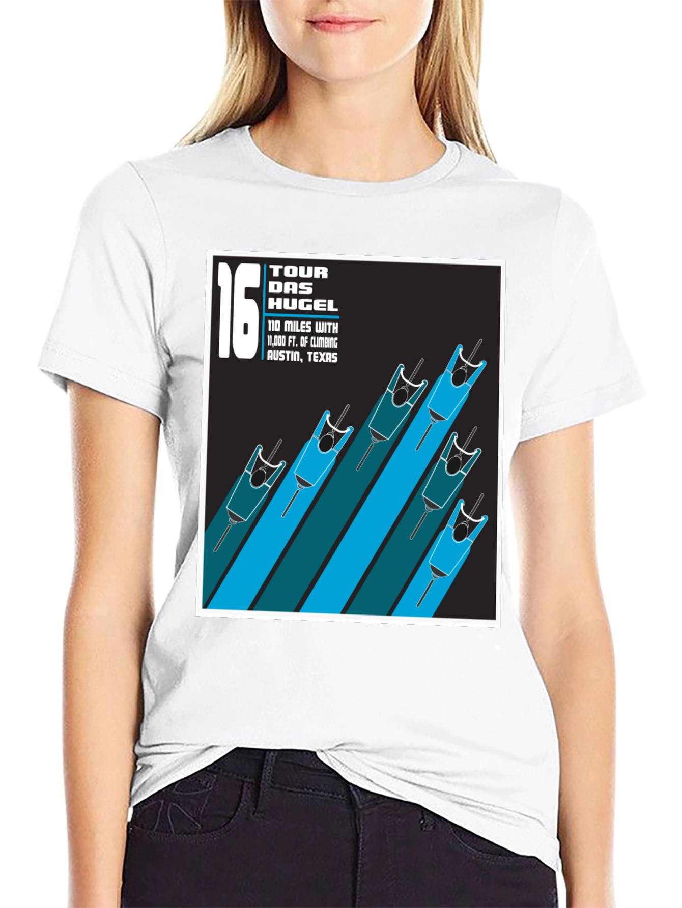 Tour Das Hugel Cycling T-Shirt - Austin Texas