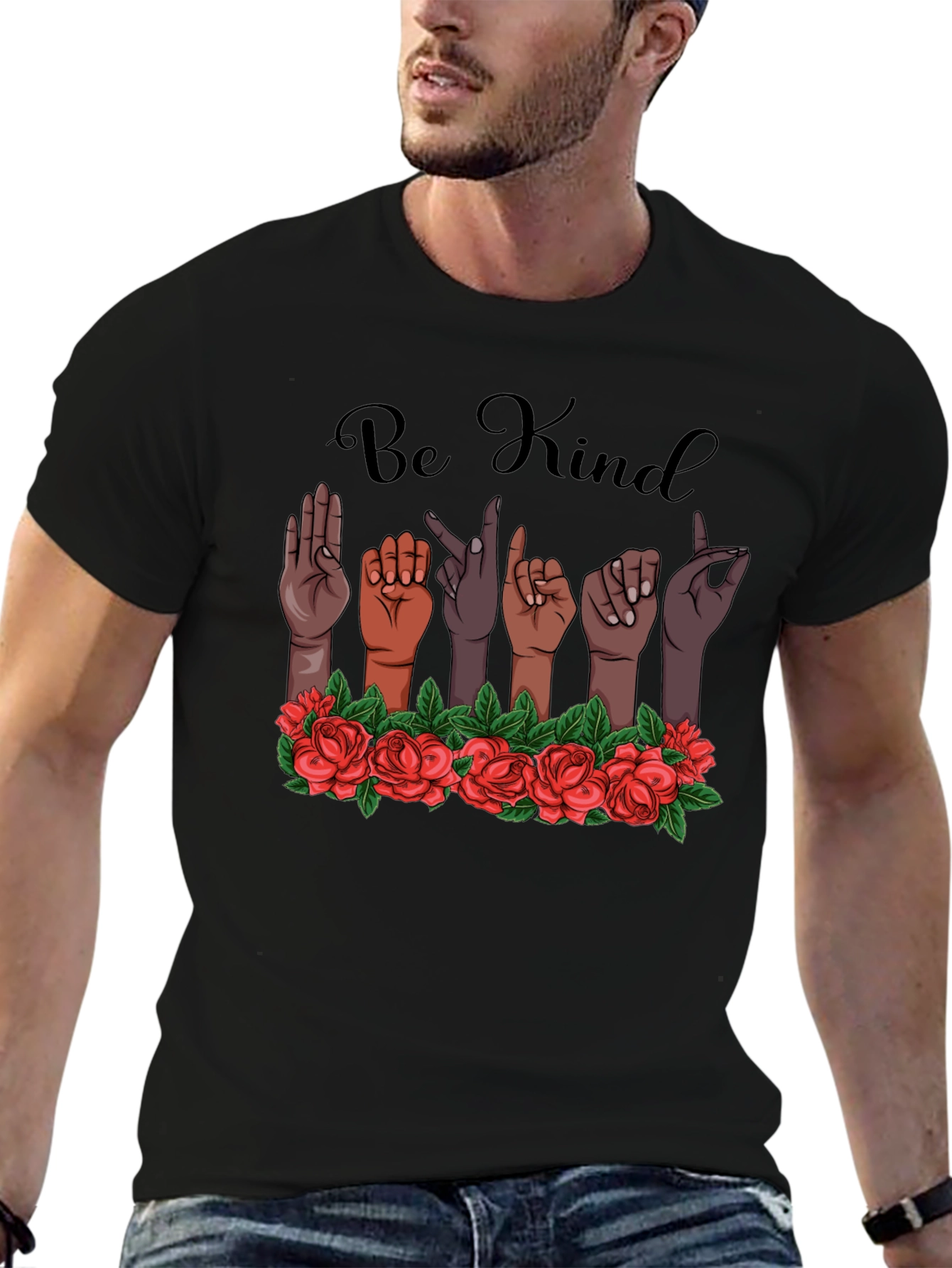 Be Kind Sign Language Graphic T-Shirt