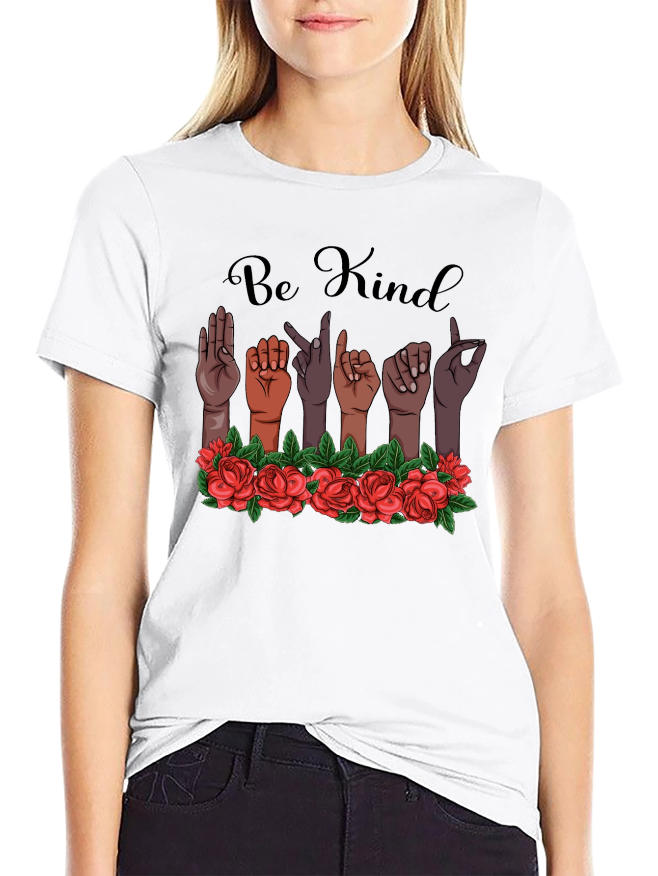 Be Kind Sign Language Graphic T-Shirt