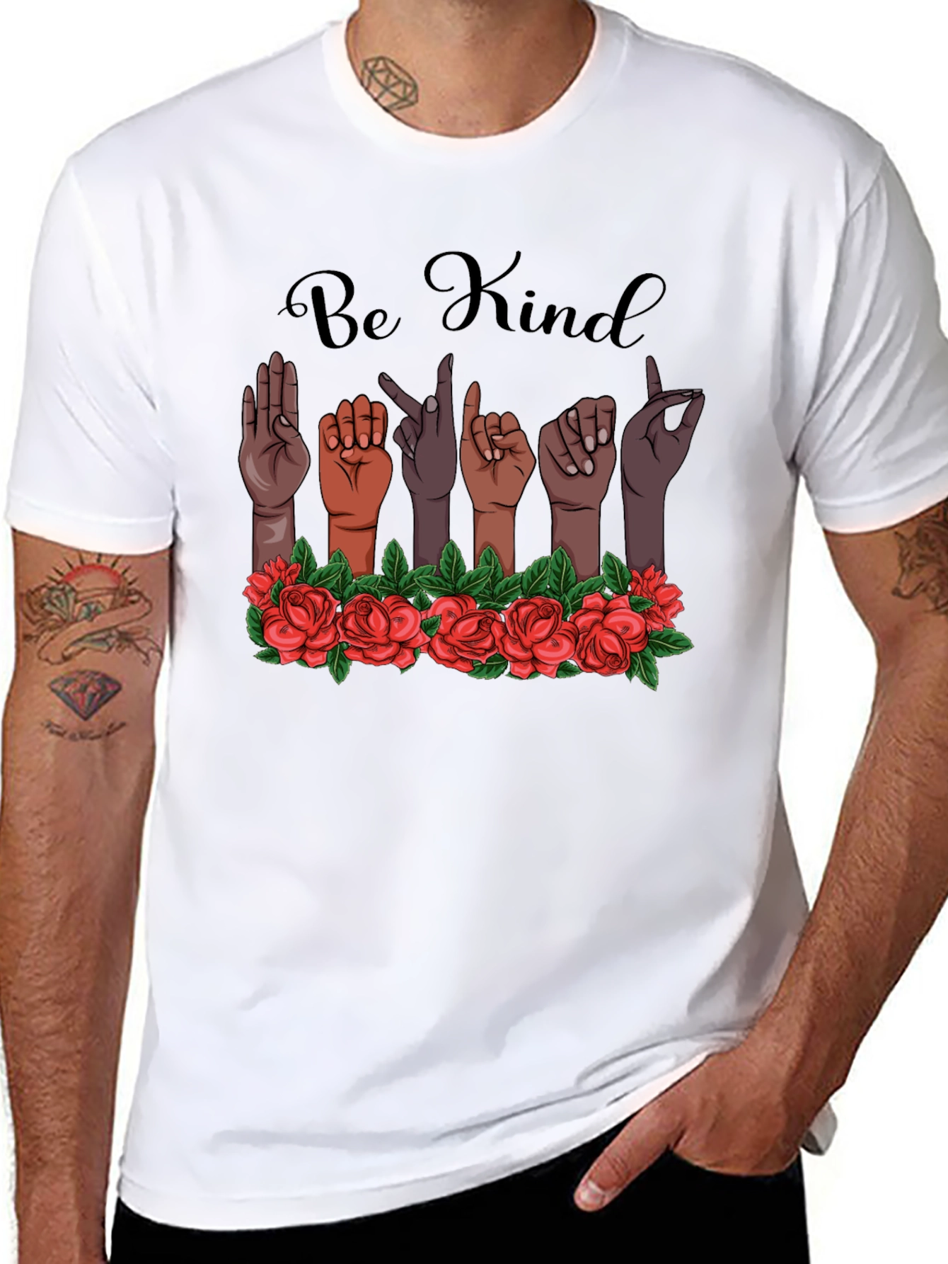 Be Kind Sign Language Graphic T-Shirt
