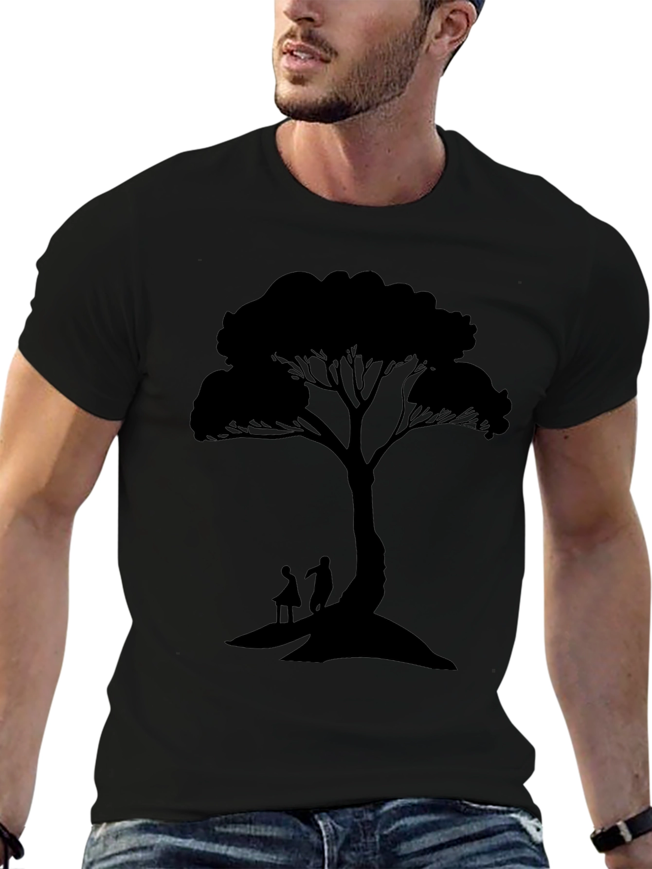 Silhouette Tree Graphic Tee - Nature Inspired Design