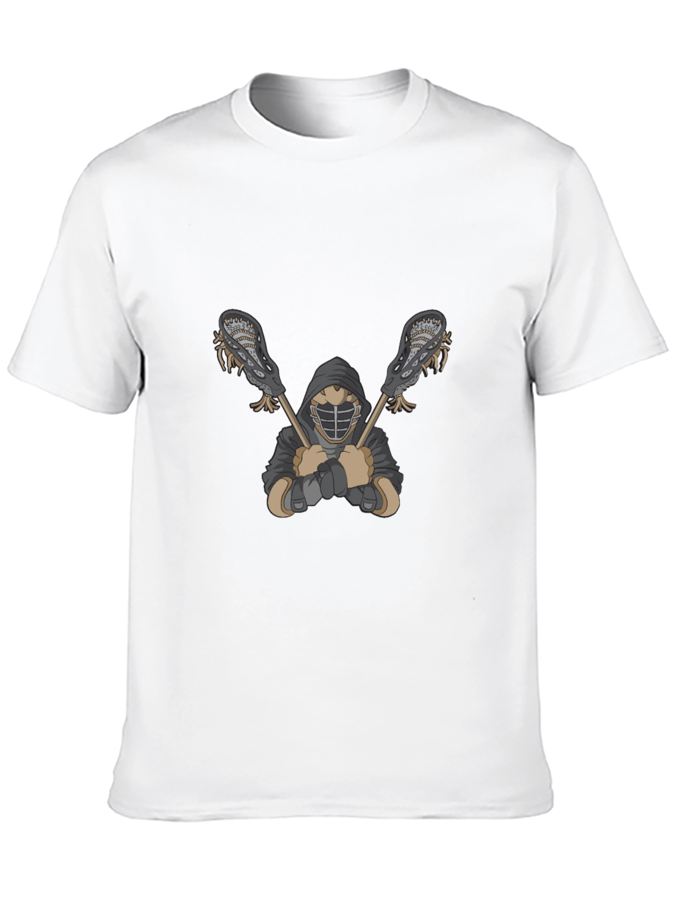 Lacrosse Player Graphic Black T-Shirt