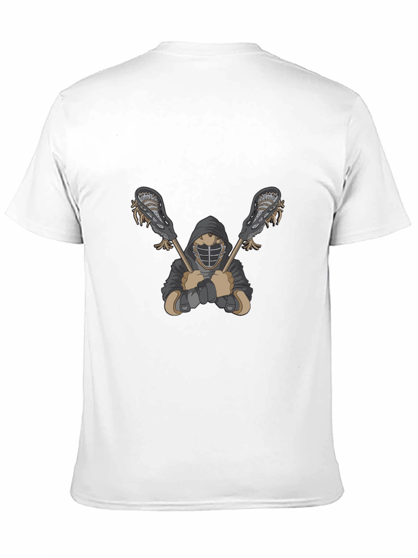 Lacrosse Player Graphic Black T-Shirt