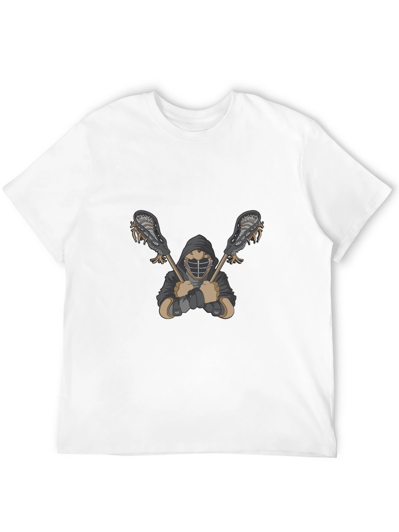 Lacrosse Player Graphic Black T-Shirt