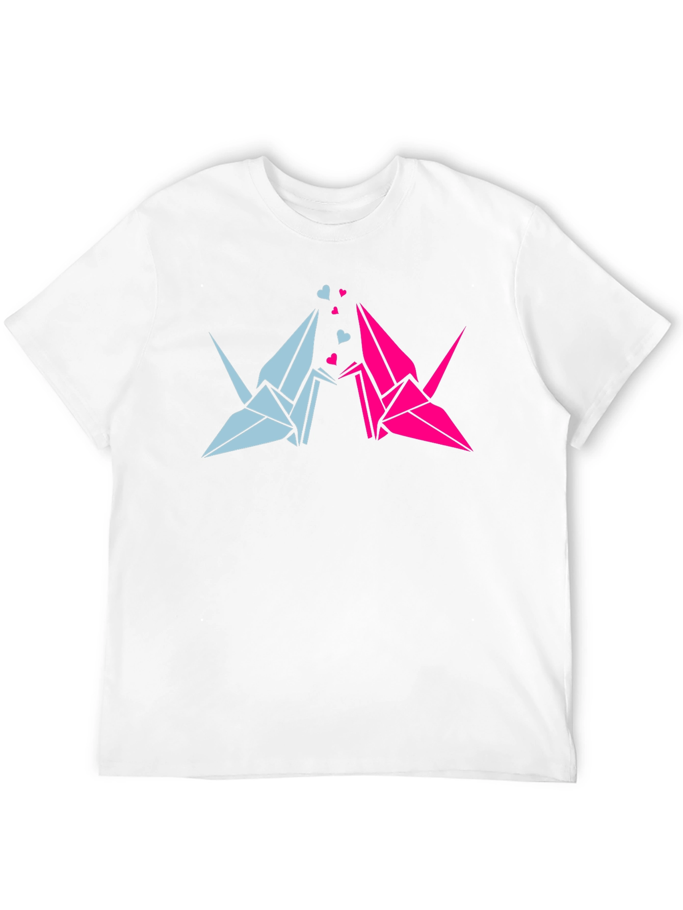 Origami Crane Love Black T-Shirt
