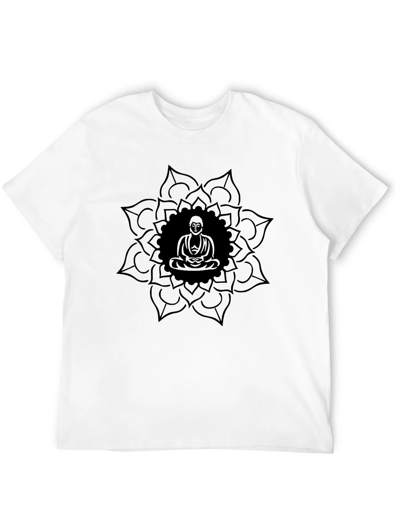 Buddha Mandala Graphic Tee - Mens Black T-Shirt