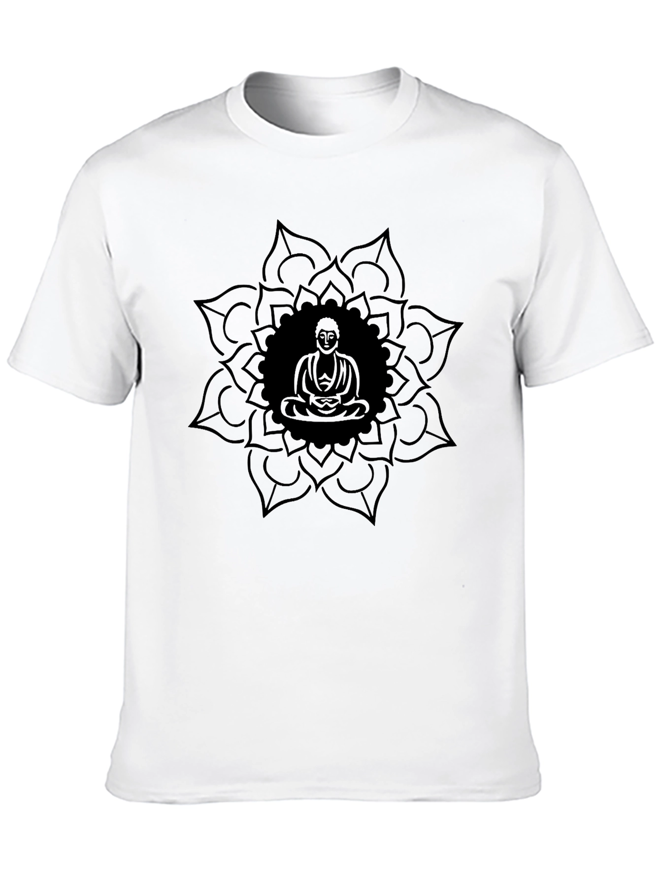 Buddha Mandala Graphic Tee - Mens Black T-Shirt