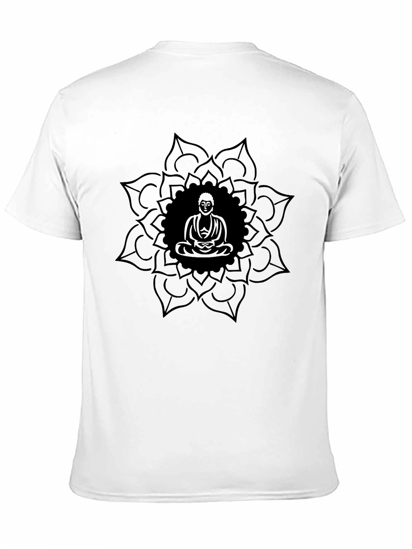 Buddha Mandala Graphic Tee - Mens Black T-Shirt