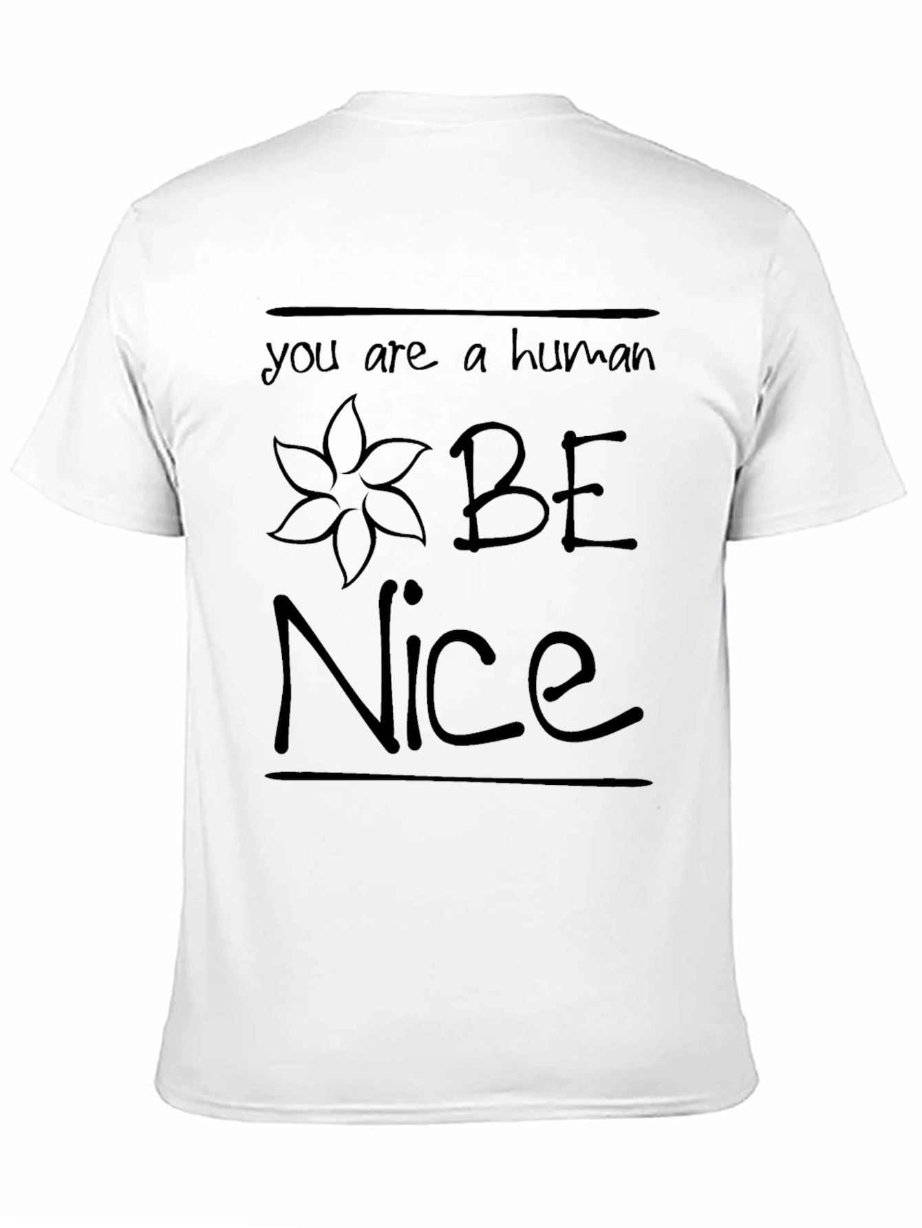 Be Nice Human T-Shirt Graphic Tee Short Sleeve