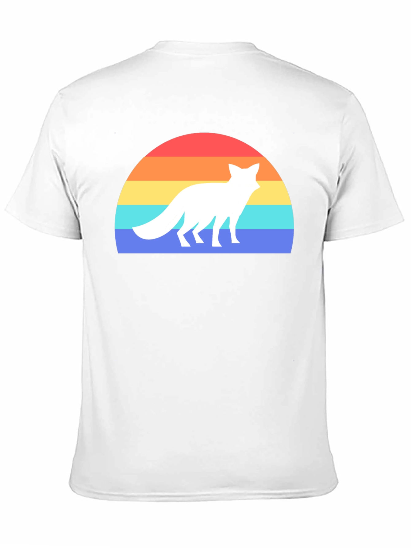 Retro Fox Sunset Graphic Tee - Black T-Shirt