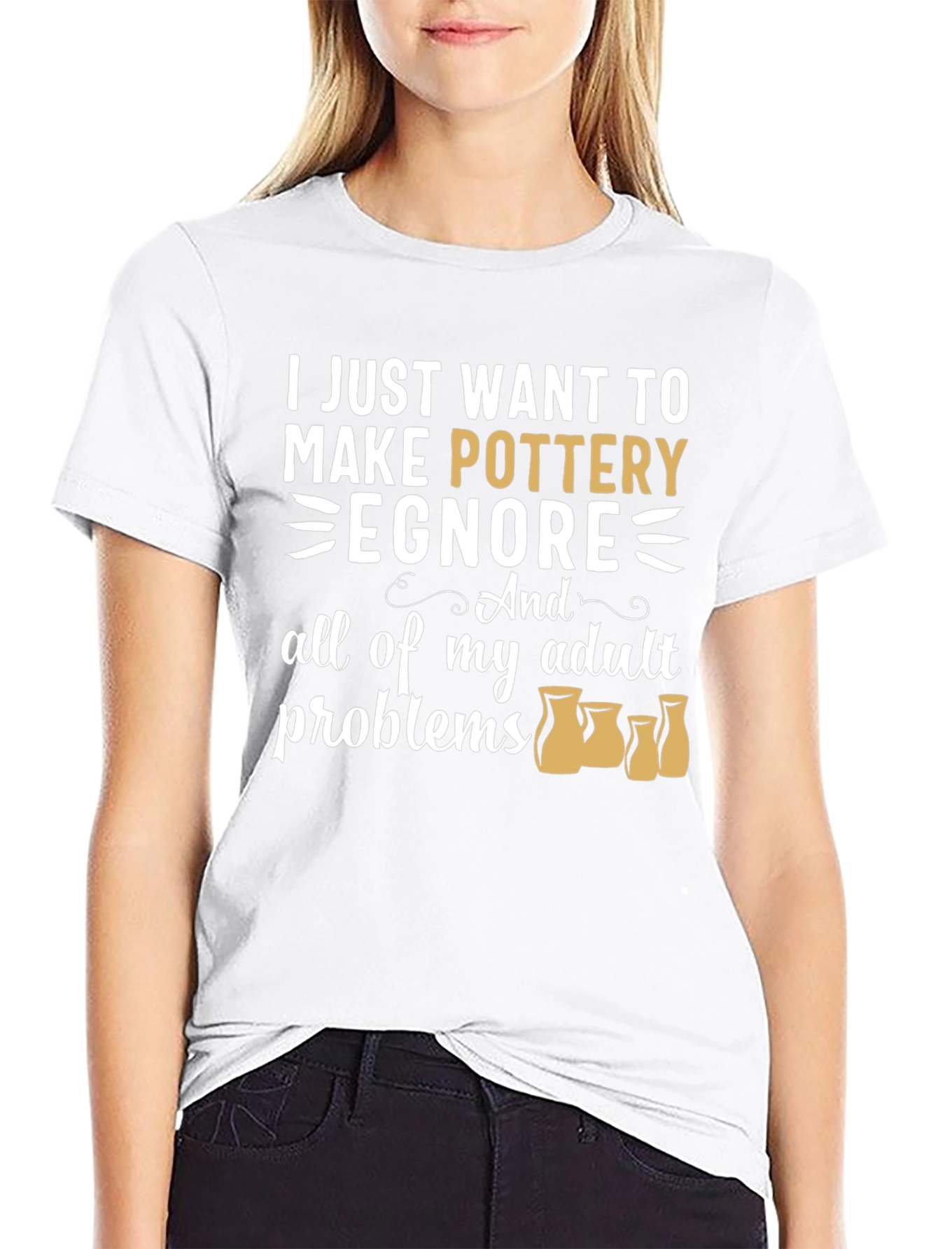 Pottery Lover T-Shirt: Ignore Adult Problems Tee