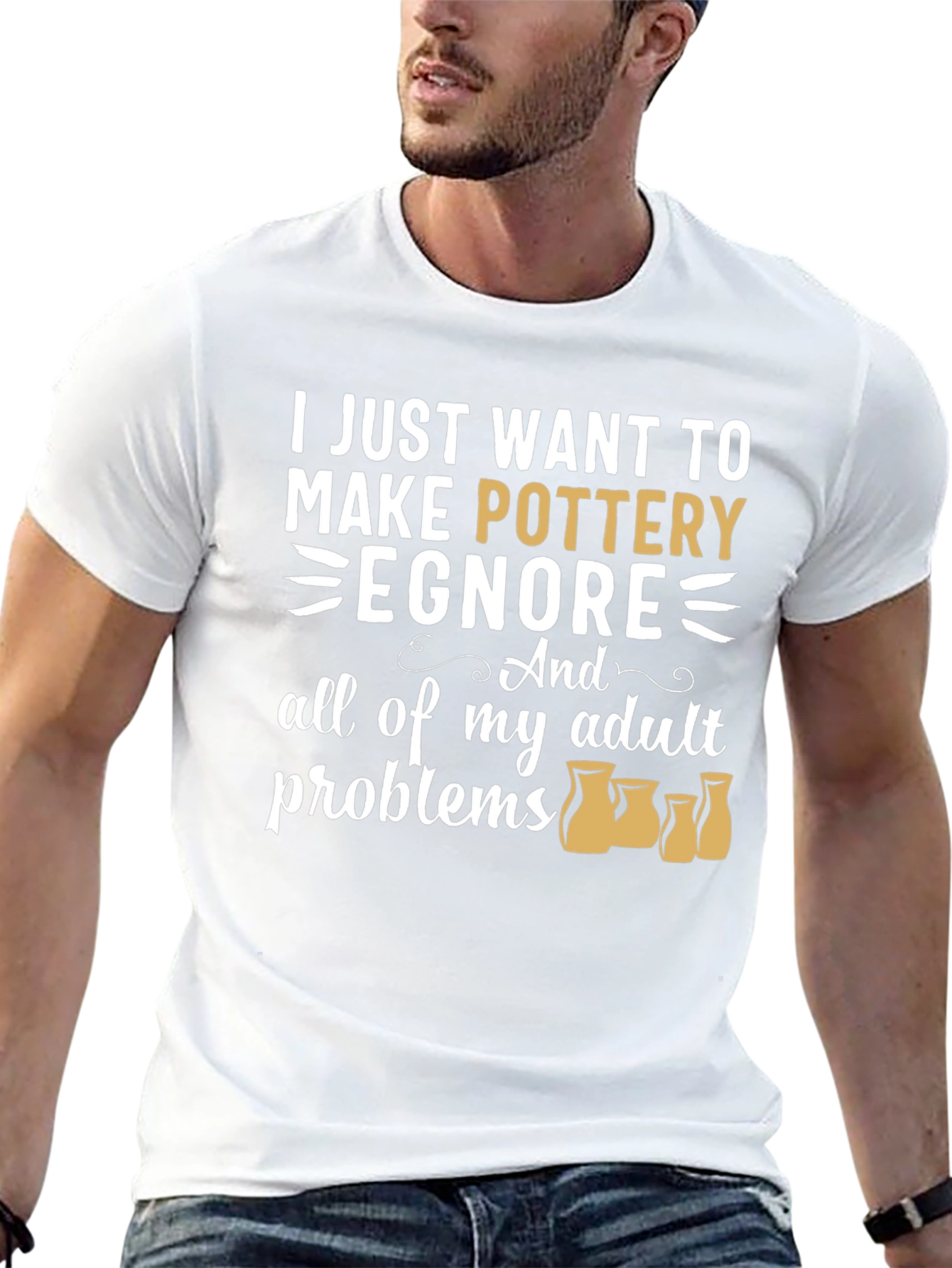 Pottery Lover T-Shirt: Ignore Adult Problems Tee