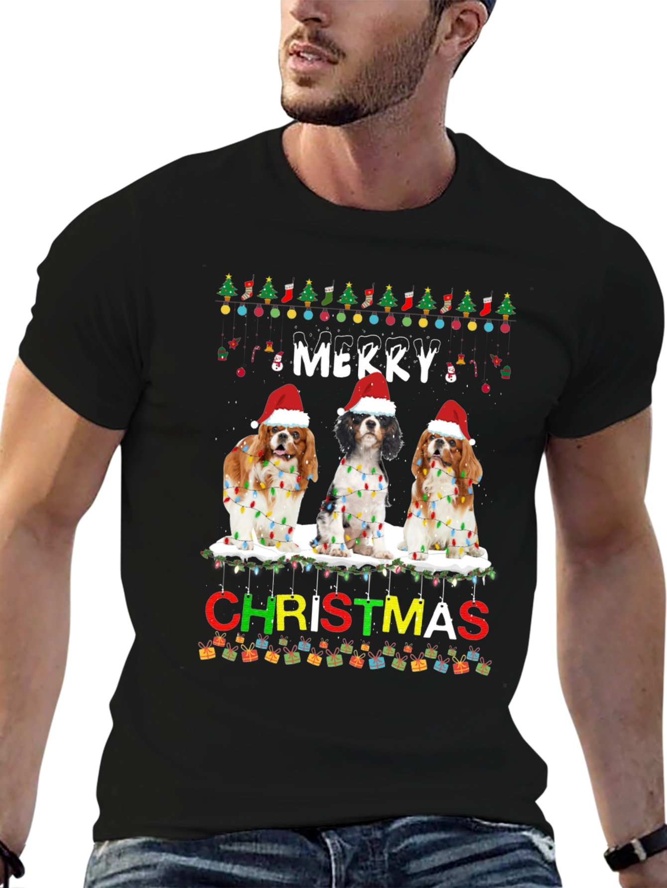 Merry Christmas Cavalier Spaniel T-Shirt