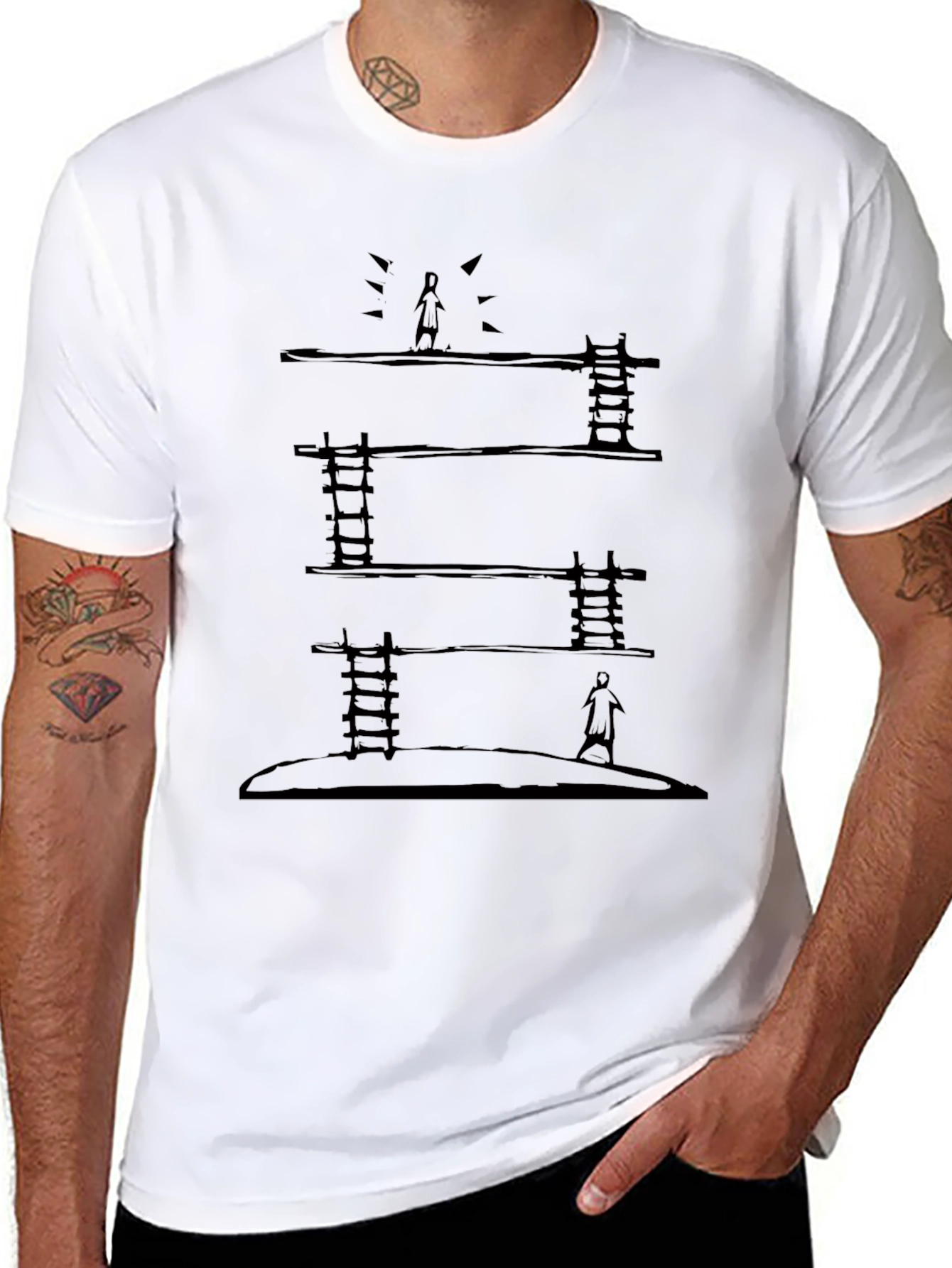 Ladder to Success Black T-Shirt