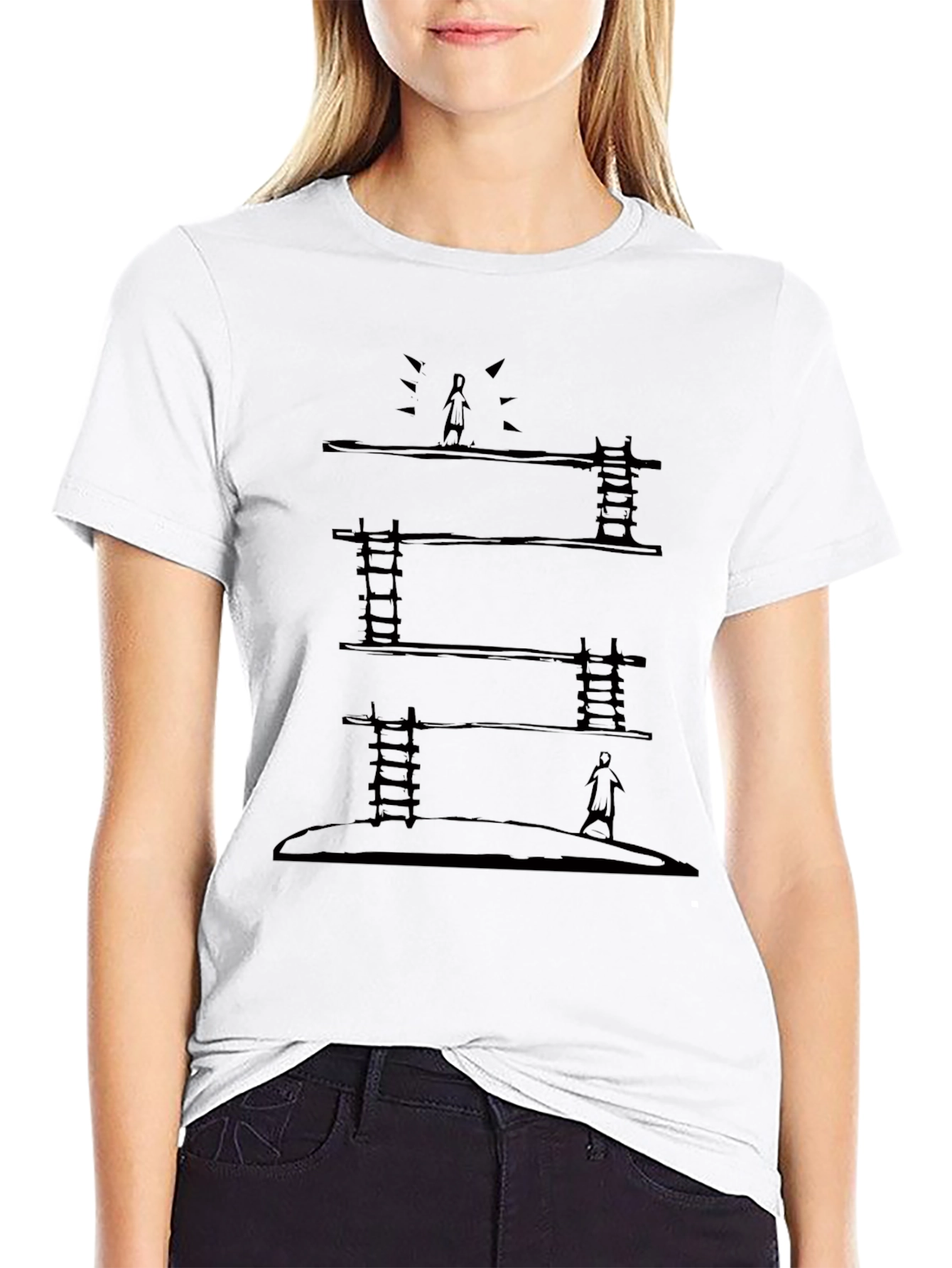 Ladder to Success Black T-Shirt